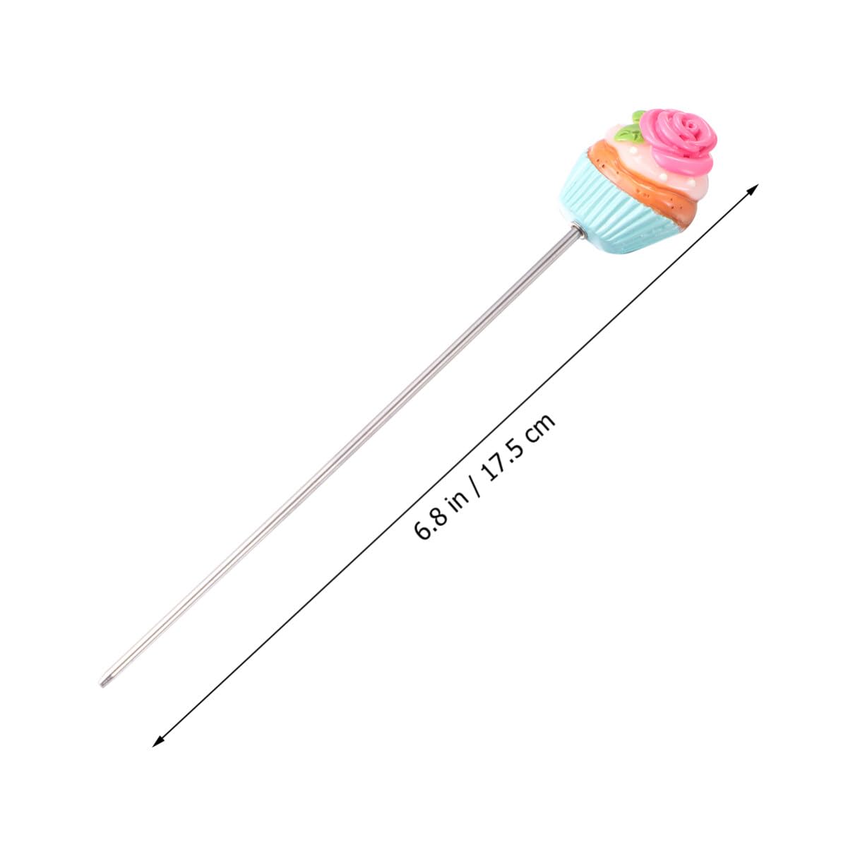 Hemoton 2-Pack Stainless Steel Cake Testers - Reusable Baking Needles for Cakes, Bread & Muffins | Perfect for Home Bakers & DIY Baking Enthusiasts (Green Leaf Rose Design)
