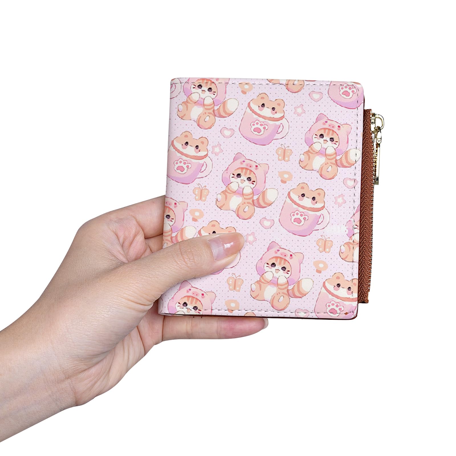 Cute Cat Leather Wallet for Women - Personalized Cat Lover Gift for Daughter & Granddaughter | Perfect for Everyday Use, Birthday & Holiday Gifts