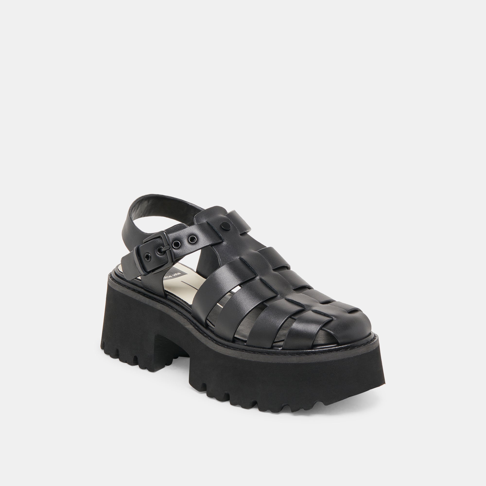 LASLY Women's Black Leather Tonal Sandals - Comfortable & Stylish for Summer, Beach, and Casual Outings