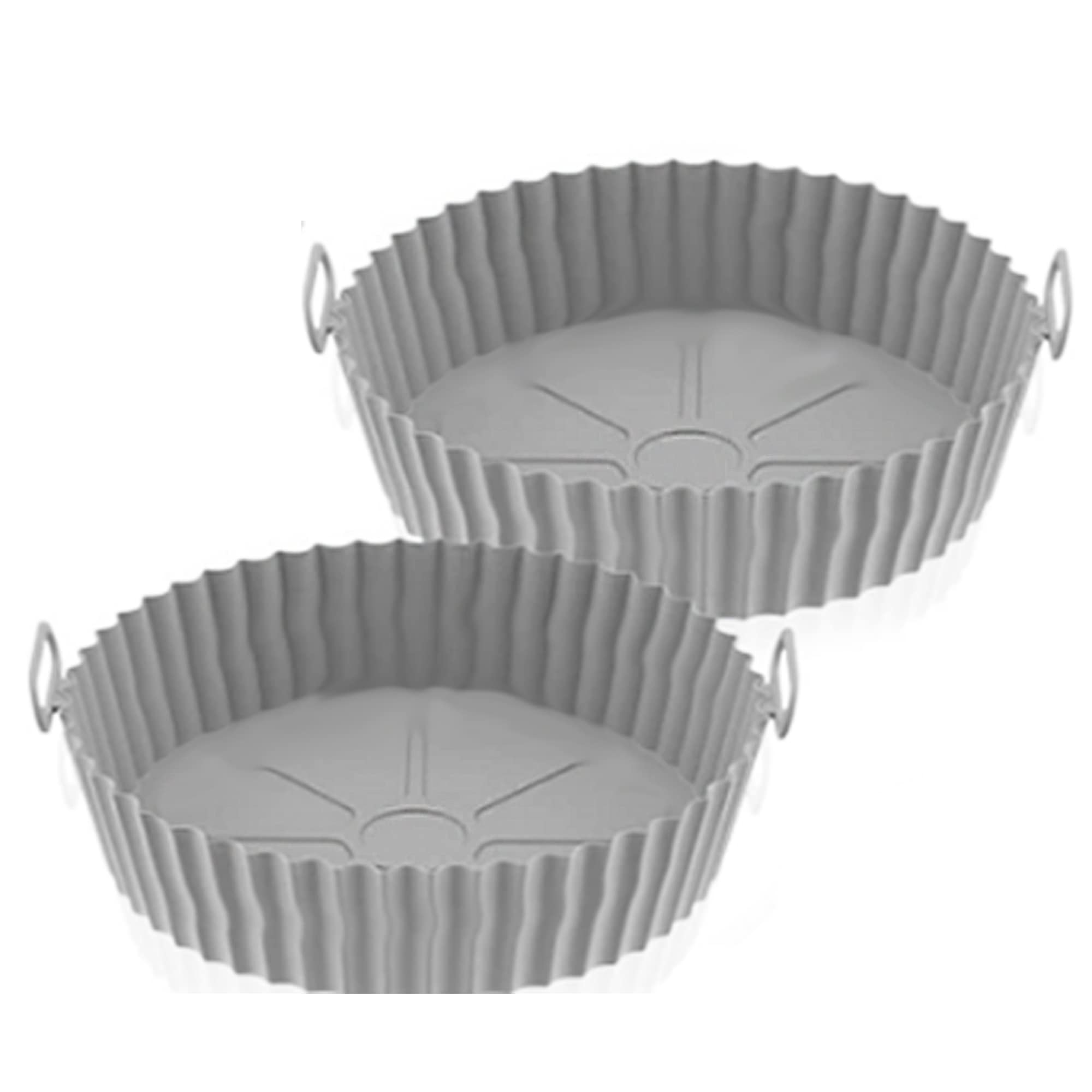 Reusable Silicone Air Fryer Liners (2-Pack) - 7.8 Inch Heat-Resistant, Microwave & Food Safe - Fits Most Air Fryers - Easy to Clean - Perfect for Healthy Cooking & Quick Meal Prep