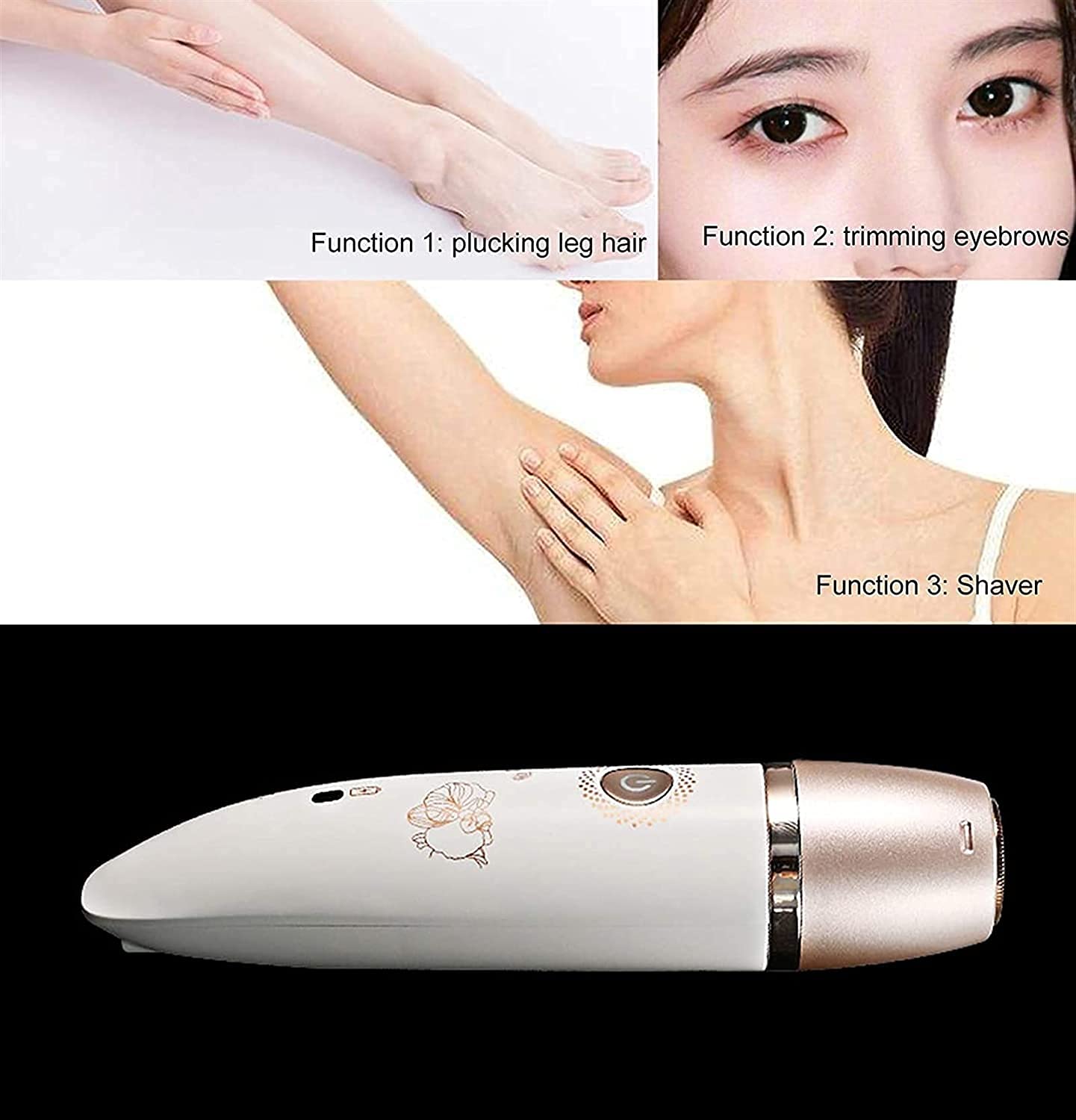 2 in 1 Electric Epilator & Hair Shaver for Women - Waterproof USB Rechargeable Ladies Hair Trimmer & Remover - Perfect for Legs, Underarms, Bikini Line & Full Body Hair Removal at Home or Travel