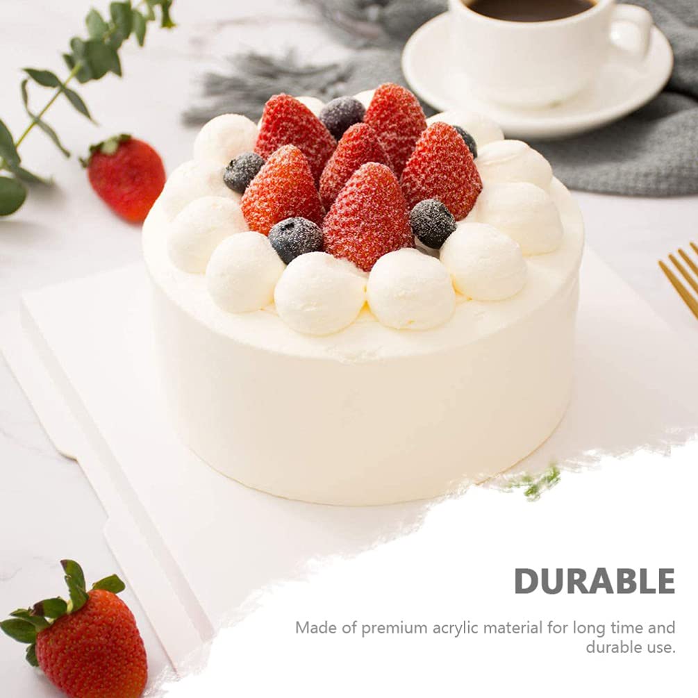 FOMIYES 10-Piece Acrylic Cake Pan Set - Round Disk Cake Scraper, Icing Smoother & Baking Tools for Professional & Home Bakers - Perfect for Smoothing Frosting, Decorating Cupcakes & DIY Cake Making