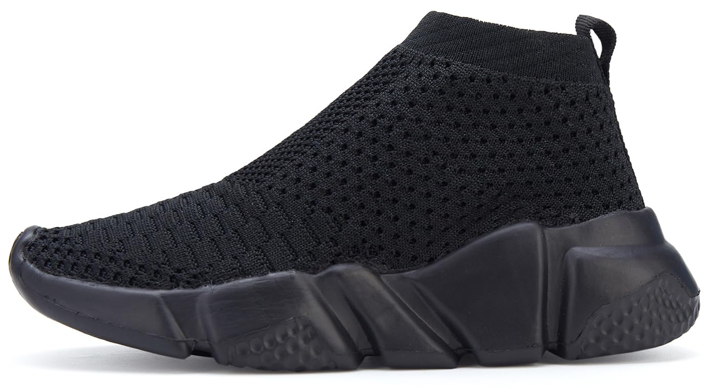 Santiro Boys & Girls Breathable Knit Slip-On Socks Shoes - Comfortable Lightweight Sneakers for School, Play & Everyday Wear