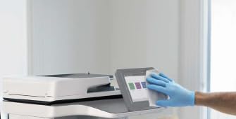 Man & Machine MFP Pulsar Drape for HP Printers - Waterproof & Dustproof Printer Cover - Perfect for Office, Home & School Use