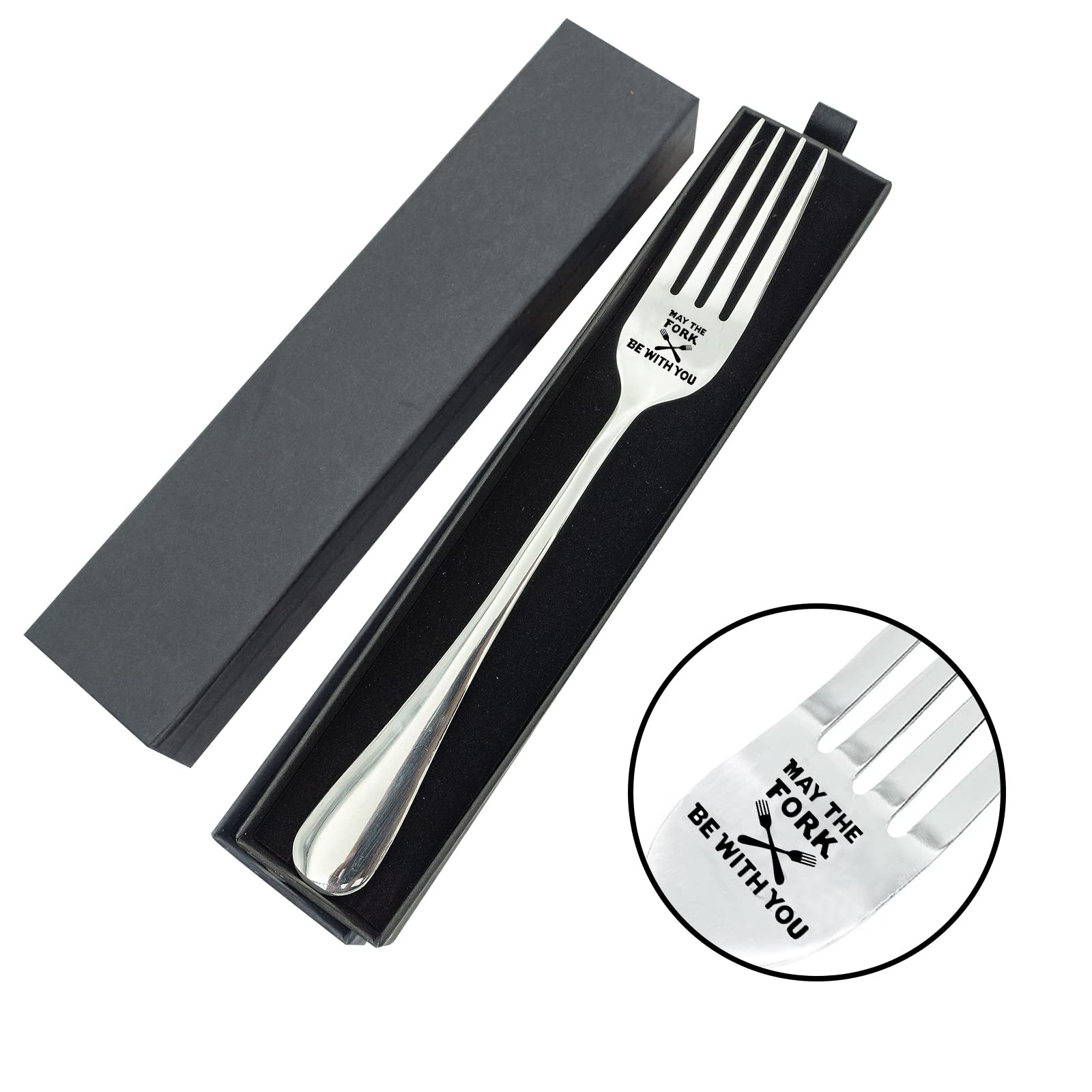 VICKHU May The Fork Be With You - Star Wars Themed Fork for Fans | Unique Gifts for Boyfriend, Girlfriend, Husband, Wife, Mom & Dad | Perfect for Anniversary, Christmas & Valentine's Day | Kitchen Decor & Star Wars Collectible for Movie Nights