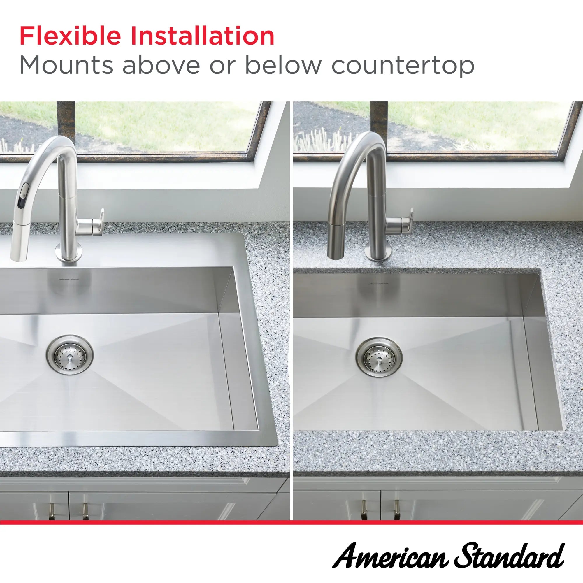Fairacres® 33 x 22 Inch Stainless Steel Single Bowl Kitchen Sink with 1 Hole Dual Mount and Pull Down Faucet - Perfect for Modern Kitchens, Remodeling & Small Spaces