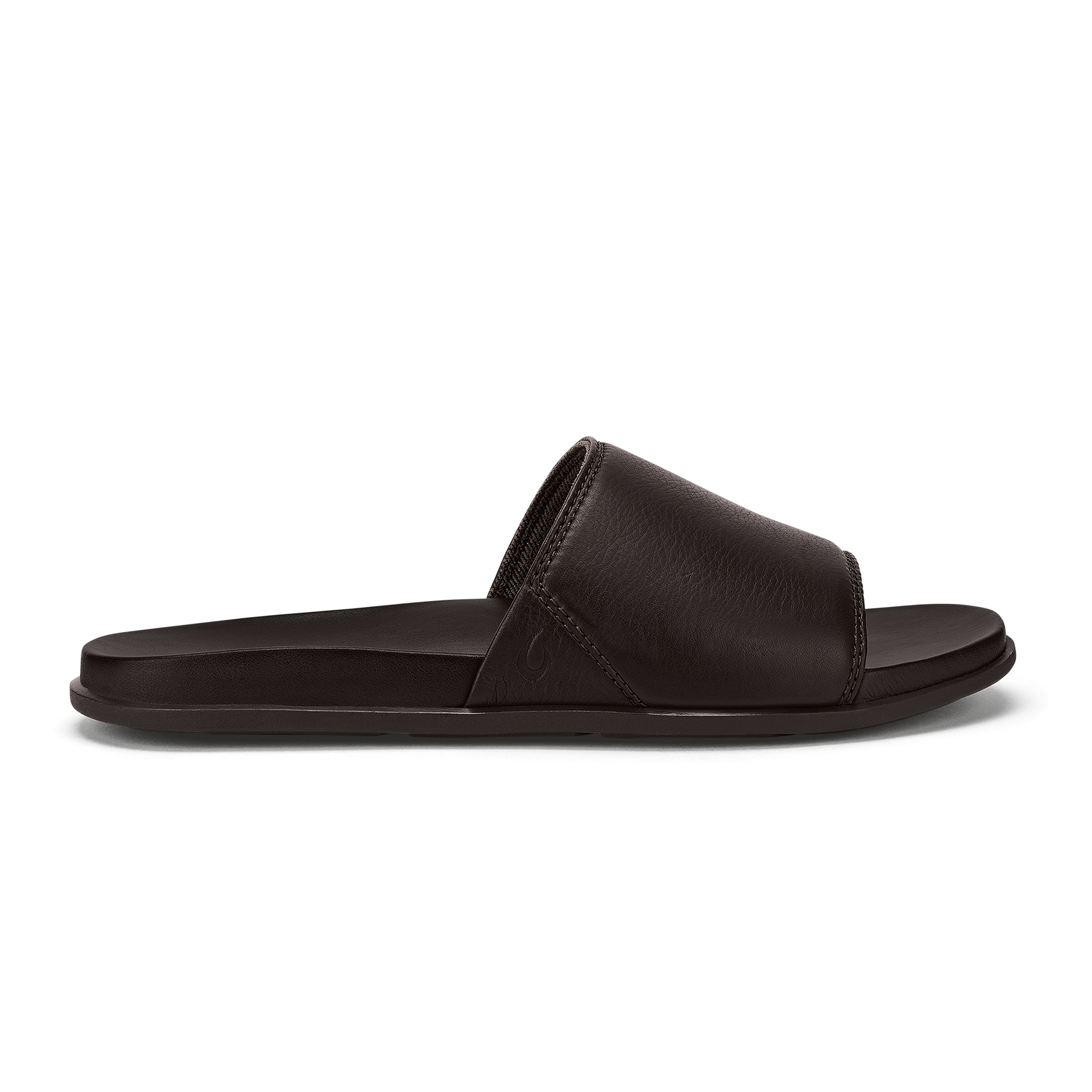 Olali Slide Sandals - Dark Java Brown Leather Slides for Women & Men | Comfortable Casual & Beach Wear | Perfect for Summer, Vacation, and Relaxing at Home