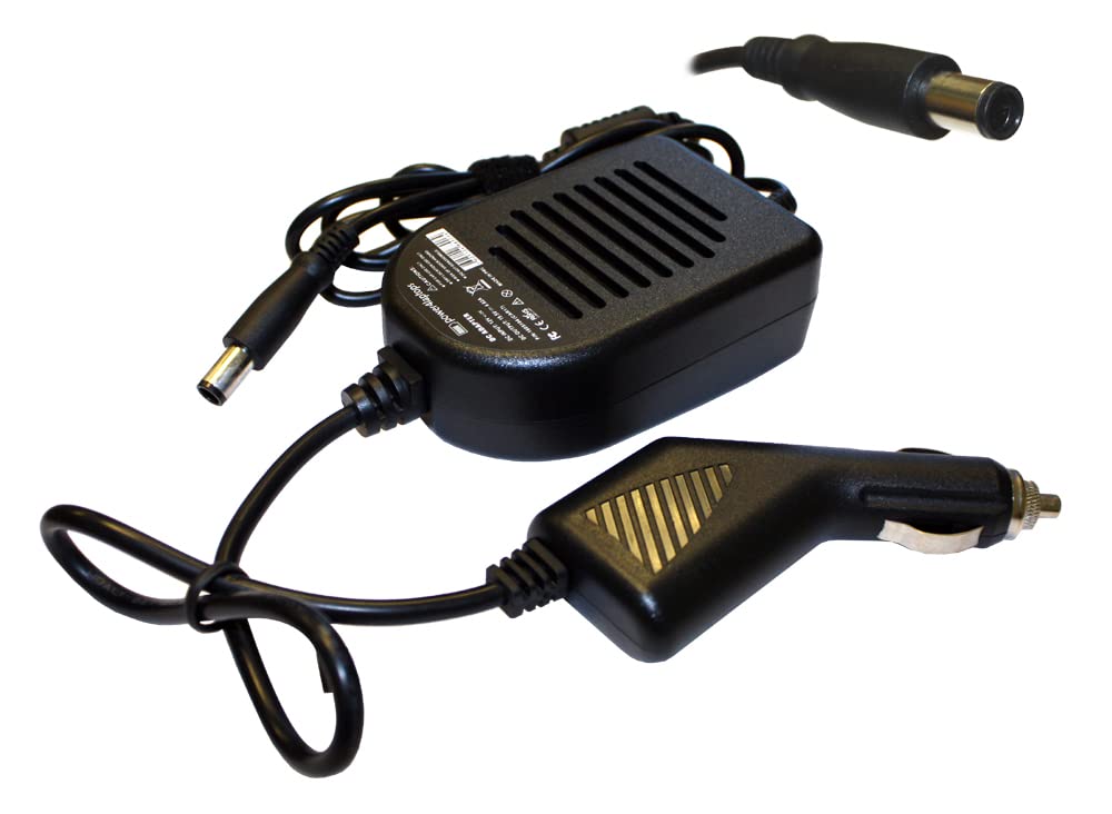 Power4Laptops 65W AC/DC Adapter Car Charger for Dell Latitude 5300 Laptop - Fast Charging Power Supply Cord for Home, Office & Travel Use