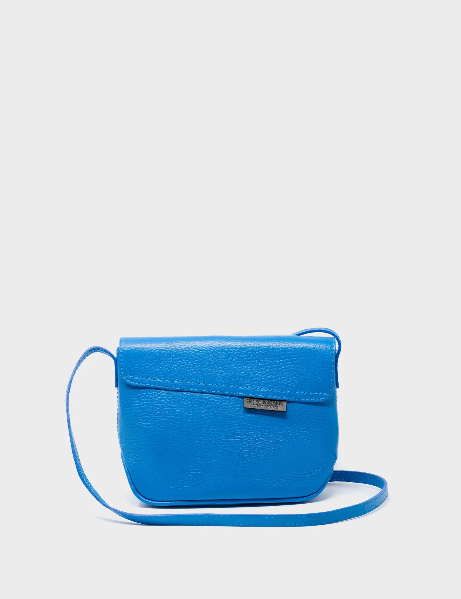 Bruno Mini Crossbody Bag - Ibiza Blue Genuine Leather with All Over Eyes Embroidery | Perfect for Travel, Shopping & Everyday Use