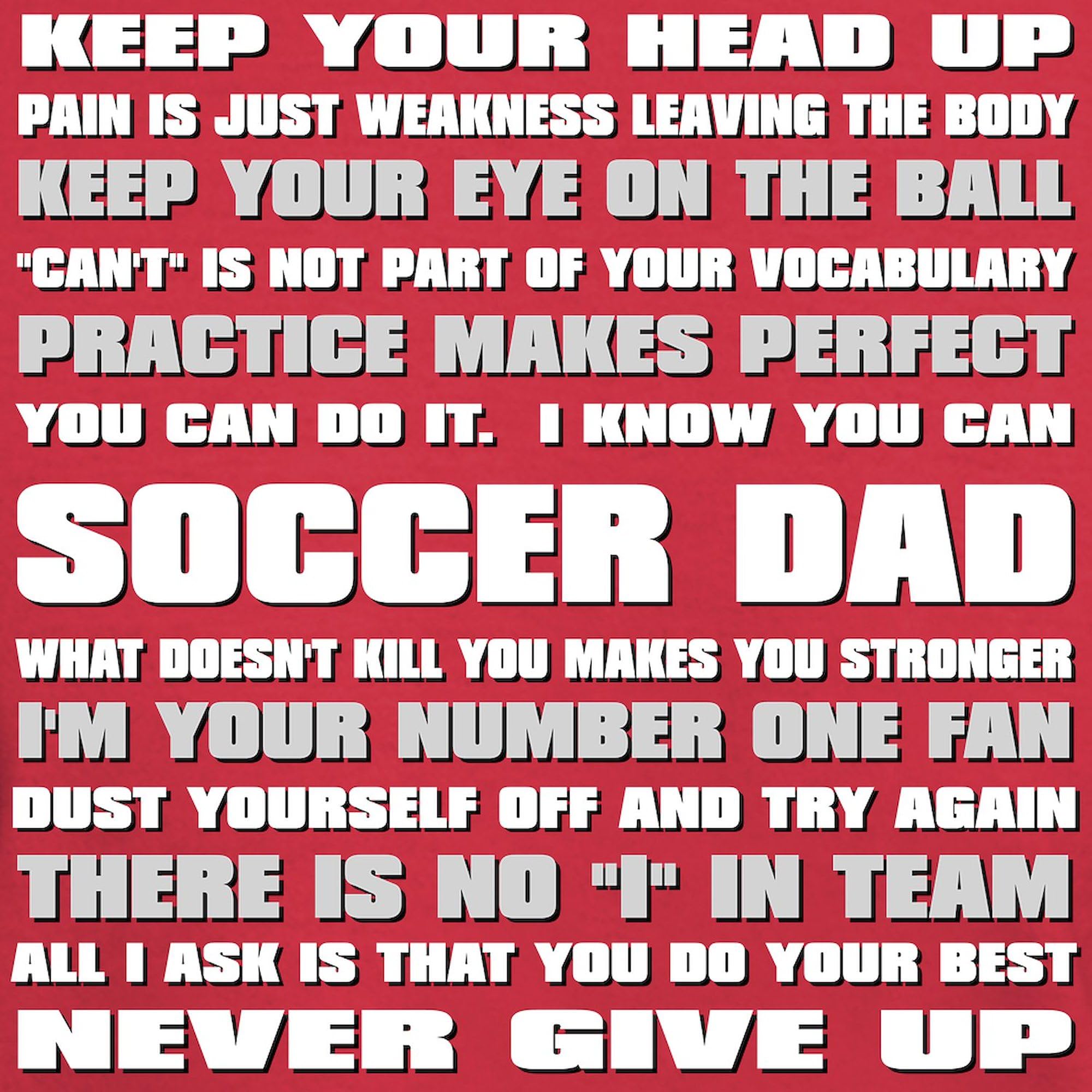 Soccer Dad Quotes Dark T-Shirt for Men - 100% Cotton Classic Graphic Tee - Perfect for Father's Day, Birthday Gifts & Casual Wear
