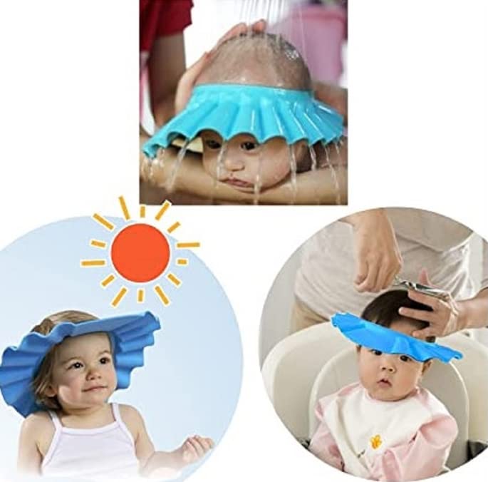 Vin® Safe Shampoo & Bath Visor Cap - Soft Adjustable Shower Hat for Toddlers, Babies & Kids (2-Pack) | Waterproof Hair Protection for Bath Time & Haircuts