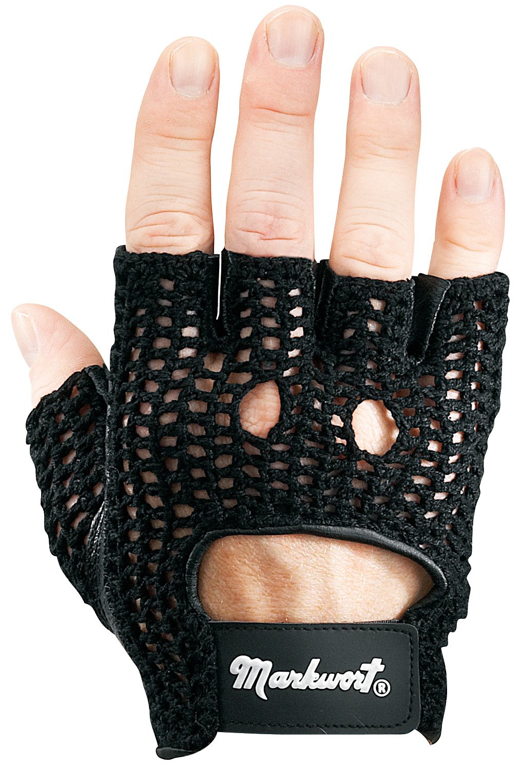 Markwort Knit Back Weight Lifting Gloves for Men & Women - Breathable Gym Gloves for CrossFit, Powerlifting & Strength Training - Perfect for Weightlifting, Pull-Ups & Workout