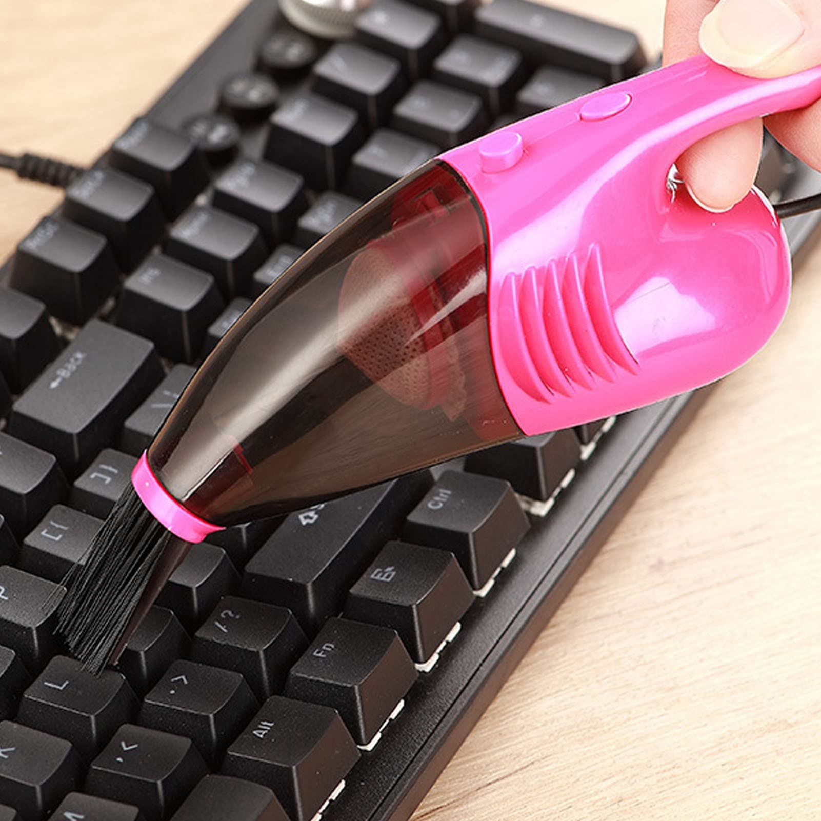 GLOGLOW Handheld Keyboard Vacuum Cleaner - USB Rechargeable Mini Vacuum with Powerful Suction for Computer Keyboards, Car Interiors, Office Desks & Tight Spaces | Portable Dust Cleaner for Home, Office & Travel Use