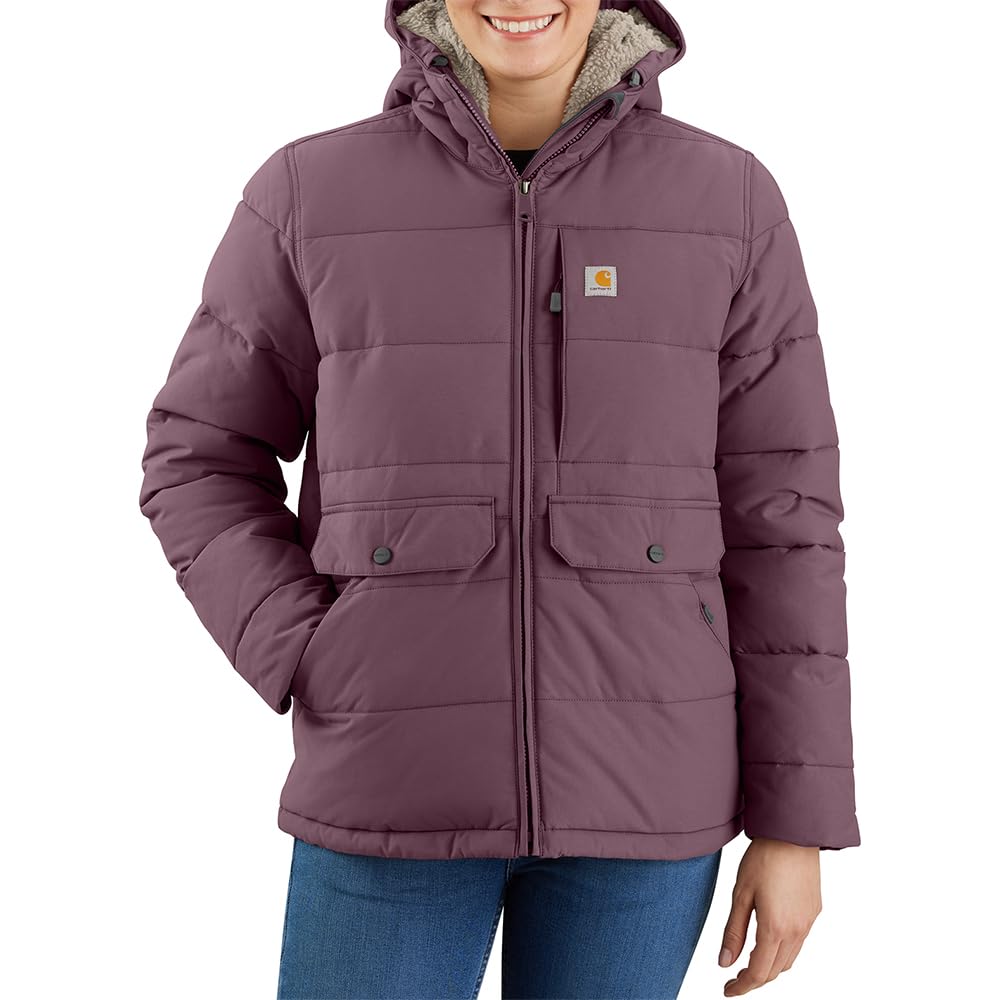 Carhartt Women's Montana Relaxed Fit Insulated Jacket - Waterproof Winter Coat for Outdoor Work & Hiking | Warm Fleece Lined Workwear for Cold Weather