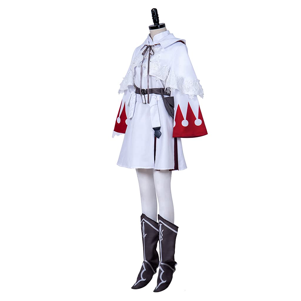 White Mage Cosplay Dress for Women - Elegant DIY Costume for Final Fantasy, Halloween & Anime Conventions