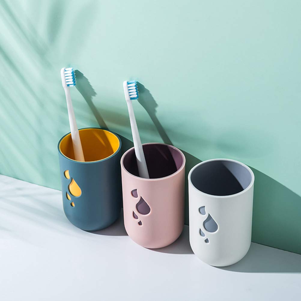 3-Piece Travel Toothbrush Holder Set with Toothpaste Cup - Portable Dental Kit for Camping, Hiking & Travel - BPA-Free Toothbrush & Toothpaste Storage for Couples & Families