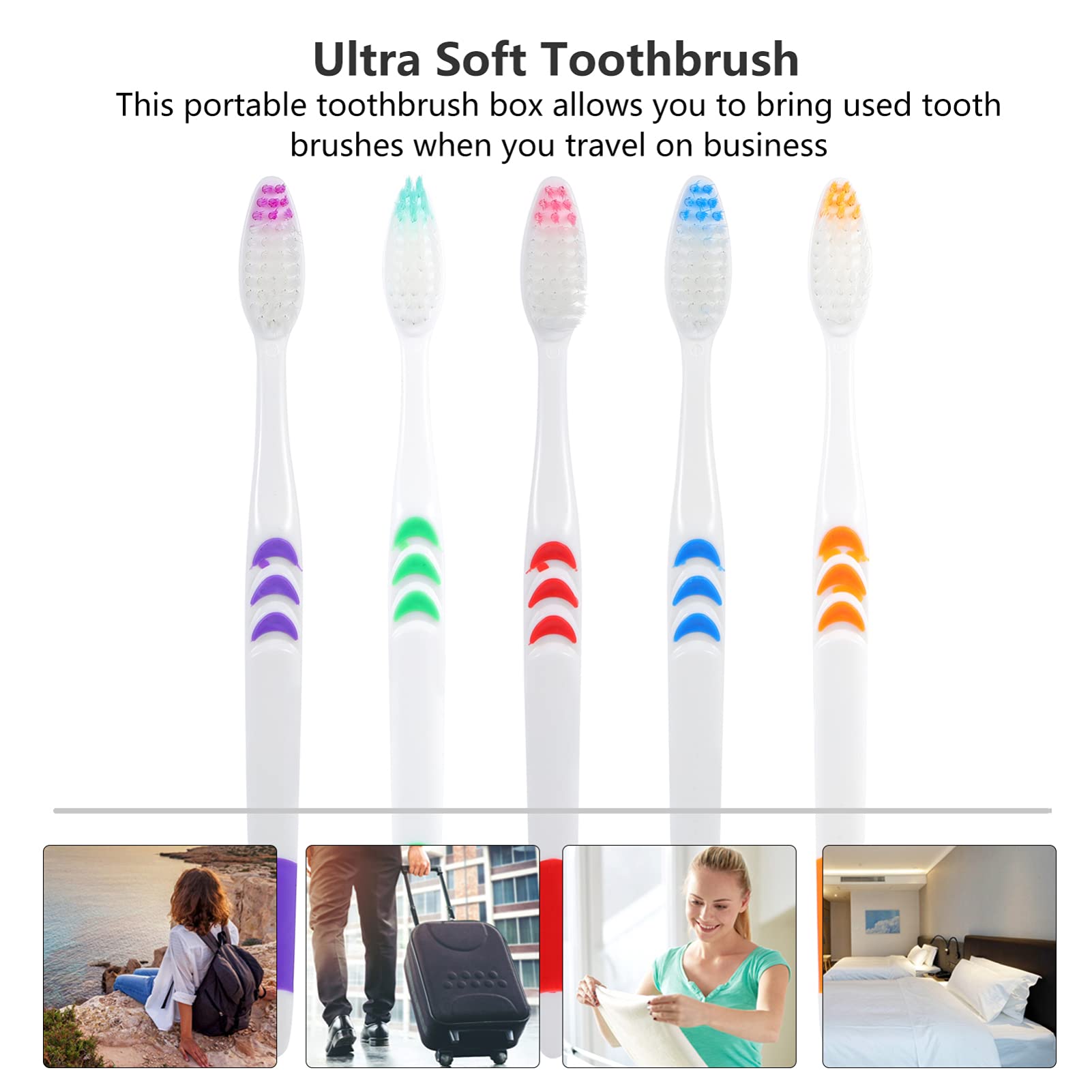30 Pack Disposable Toothbrushes - Soft Bristles for Sensitive Teeth, Eco-Friendly Travel Toothbrush Set for Oral Care | Perfect for Camping, Hotels, and On-the-Go Hygiene