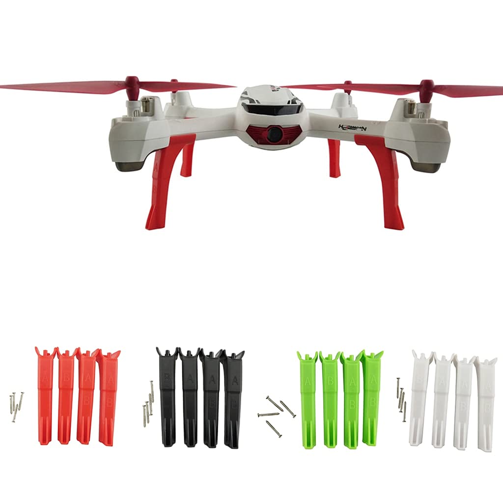 Upgrade Tripod Landing Gear Replacement for Hubsan X4 H502S H502E Drone - 4-Piece Set (White) - Perfect for Aerial Photography & Drone Stability