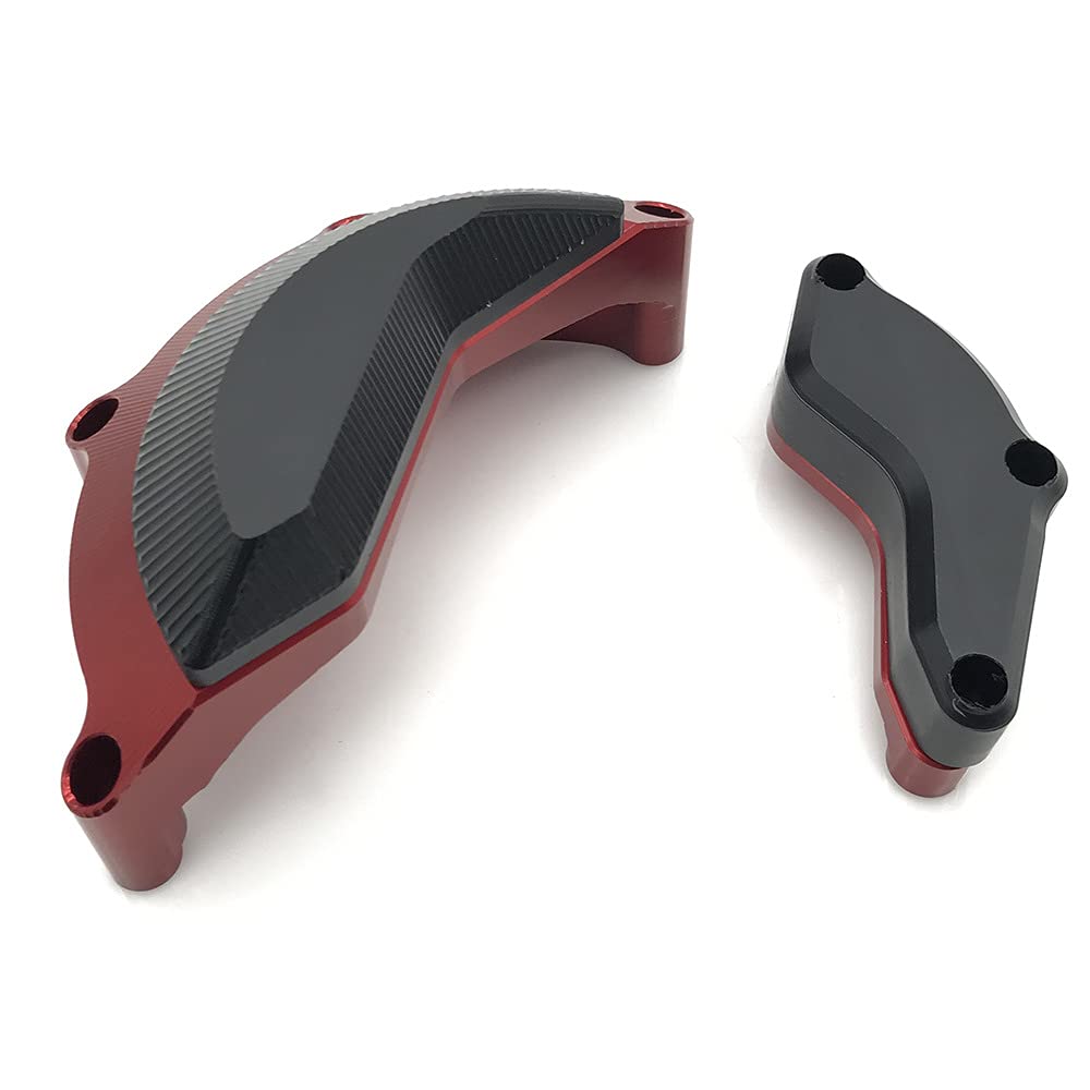 CNC Motorcycle Crash Guard & Stator Cover Protector for Yamaha YZF-R6 2008-2017 - Red | Engine Frame Slider & Drop Protection for Street & Track Racing