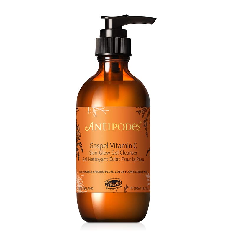 Antipodes Gospel Vitamin C Skin Glow Gel Cleanser - Brightening Face Wash for Radiant Skin | Morning & Night Skincare Routine | Vegan & Cruelty-Free