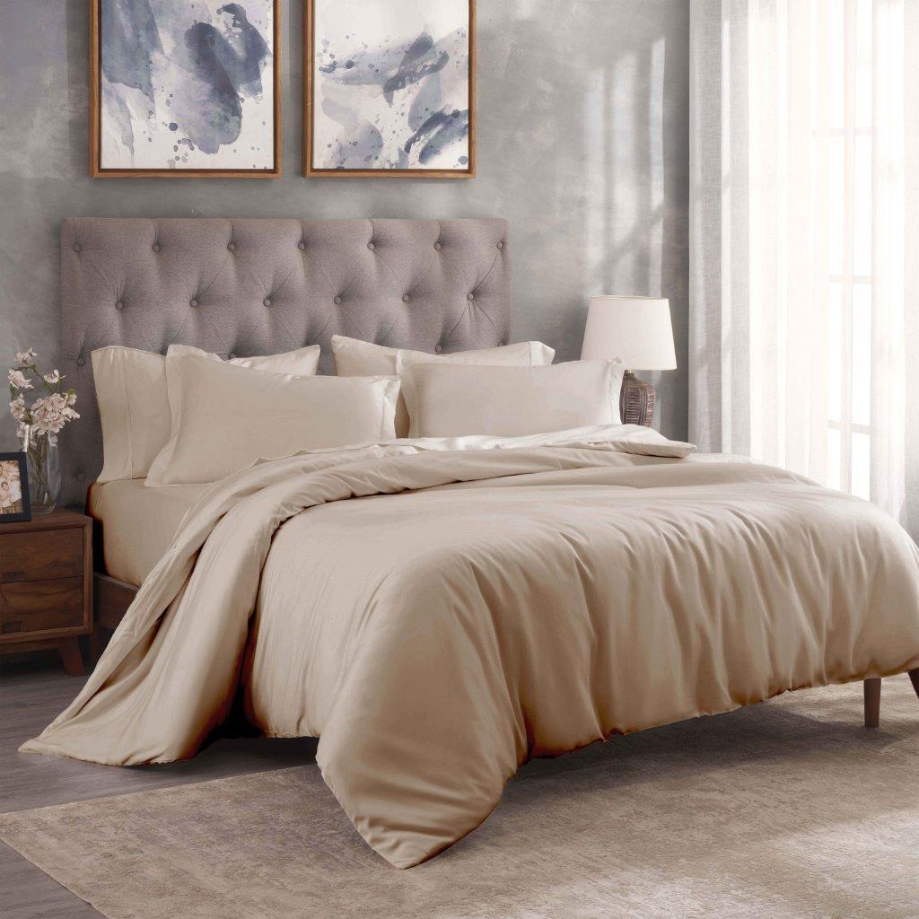 Premium 100% Egyptian Cotton Duvet Cover Set - 300 Thread Count, Breathable & Soft Bedding for All Seasons - Perfect for Master Bedroom, Guest Room & Luxury Hotels