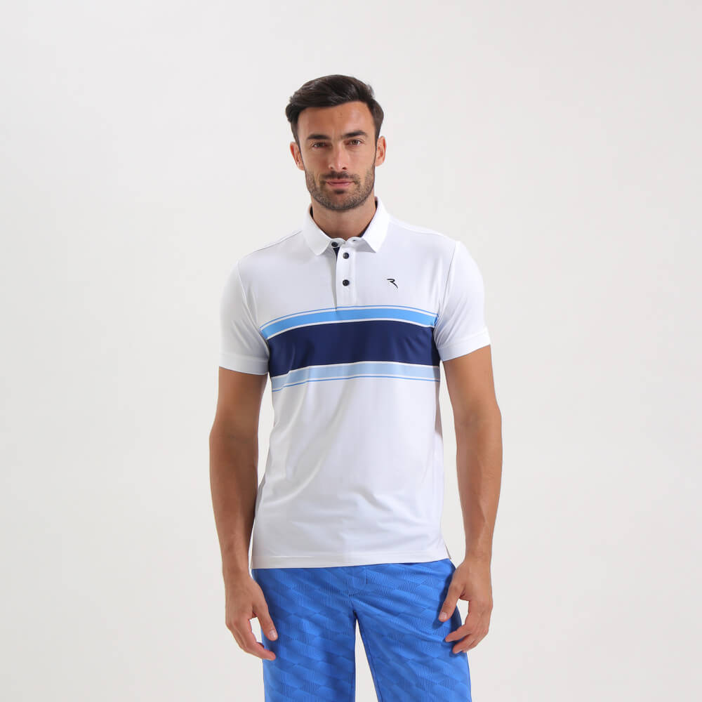 AGELONG Men's Striped Sunblock Polo Shirt - UPF 50+ UV Protection, Breathable & Quick-Dry, Golf & Outdoor Activities (Final Sale)