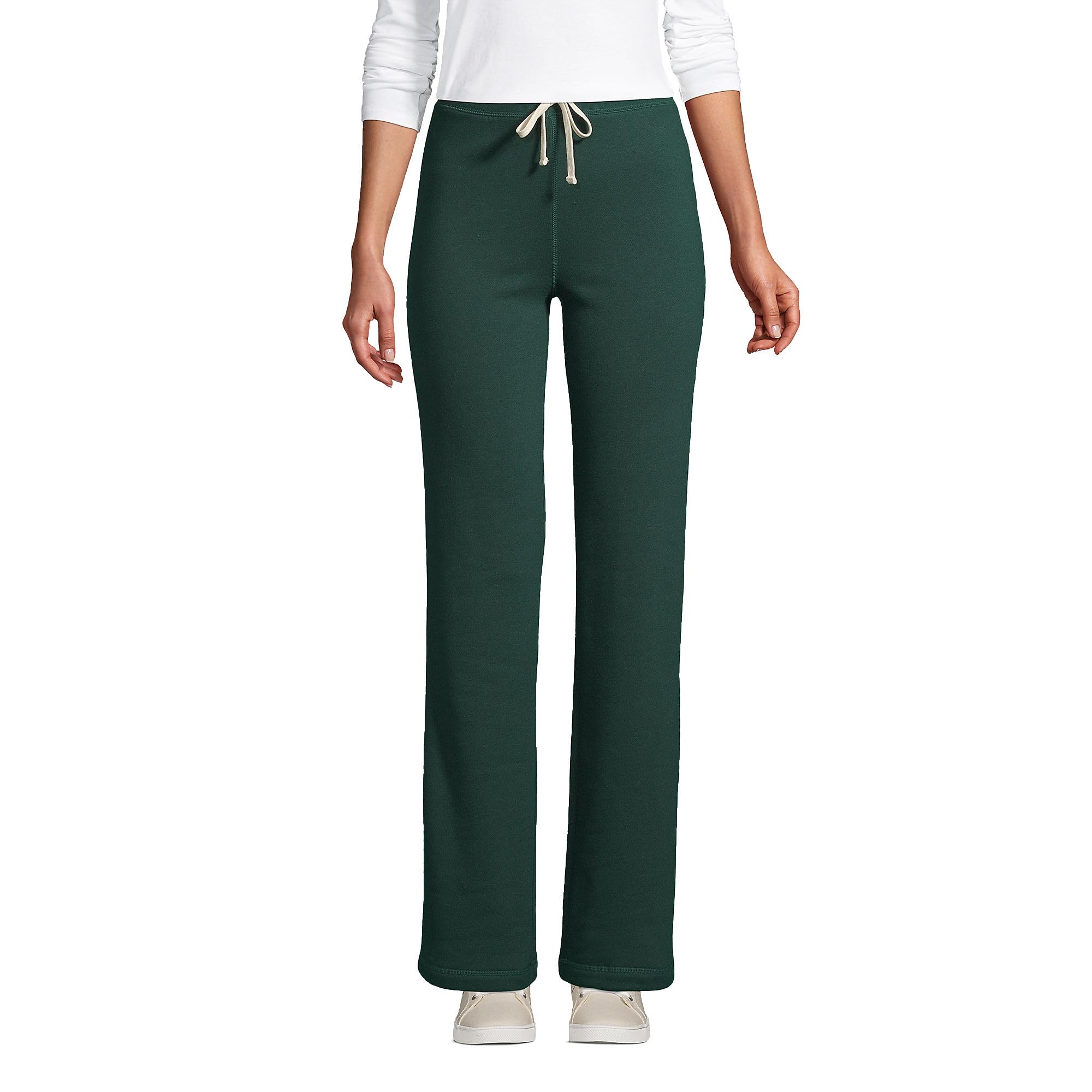 Lands' End Women's School Uniform Sweatpants - Comfortable Fleece Joggers for Class, Work & Casual Wear