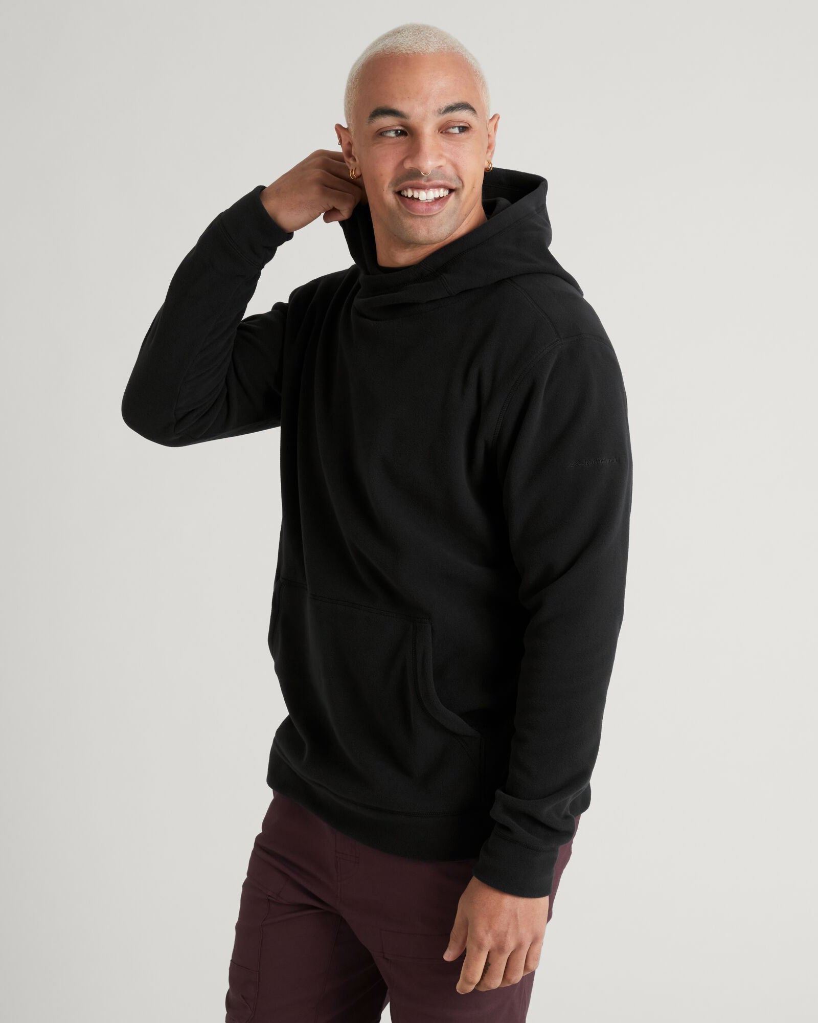 Men's Ridge 100 PrimaLoft® Bio Hoodie - Lightweight Water-Resistant Winter Jacket for Hiking & Outdoor Activities (Black)