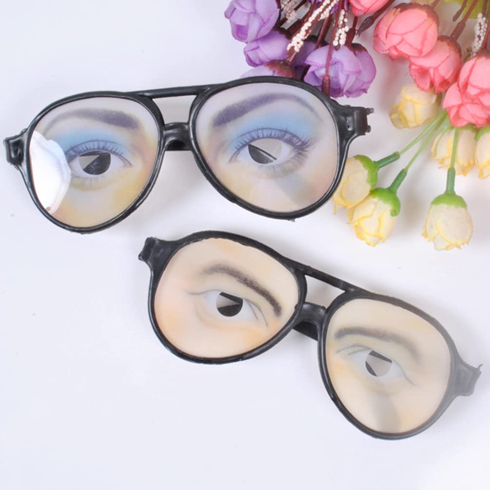 SOIMISS Funny Googly Eye Glasses - Crazy Disguise Eyewear for Halloween, Costume Parties & Dress-Up Props | Kids Outdoor Play & Joke Prank Accessories