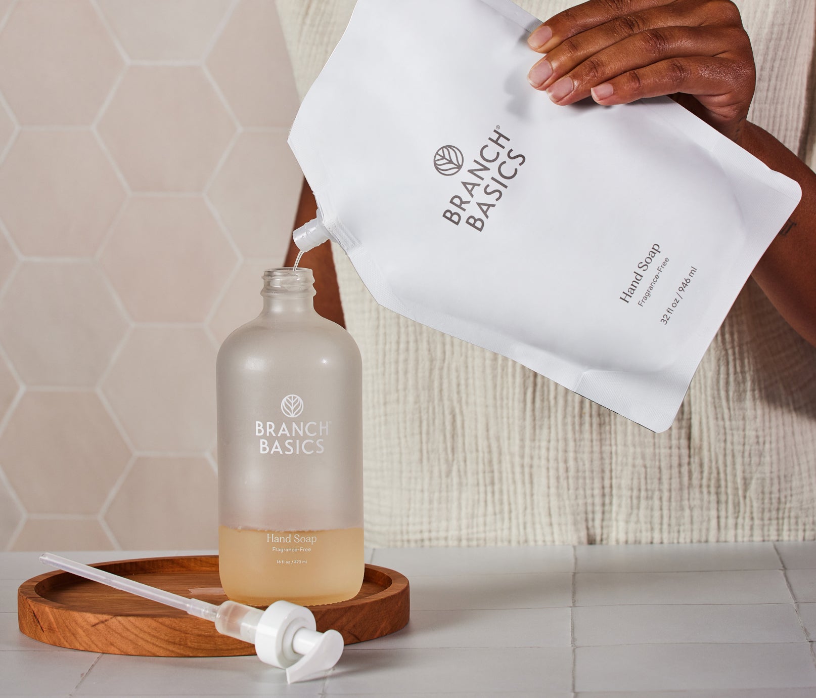Natural Hand Soap - Moisturizing & Antibacterial for Dry Skin - Perfect for Kitchen, Bathroom & Travel Use