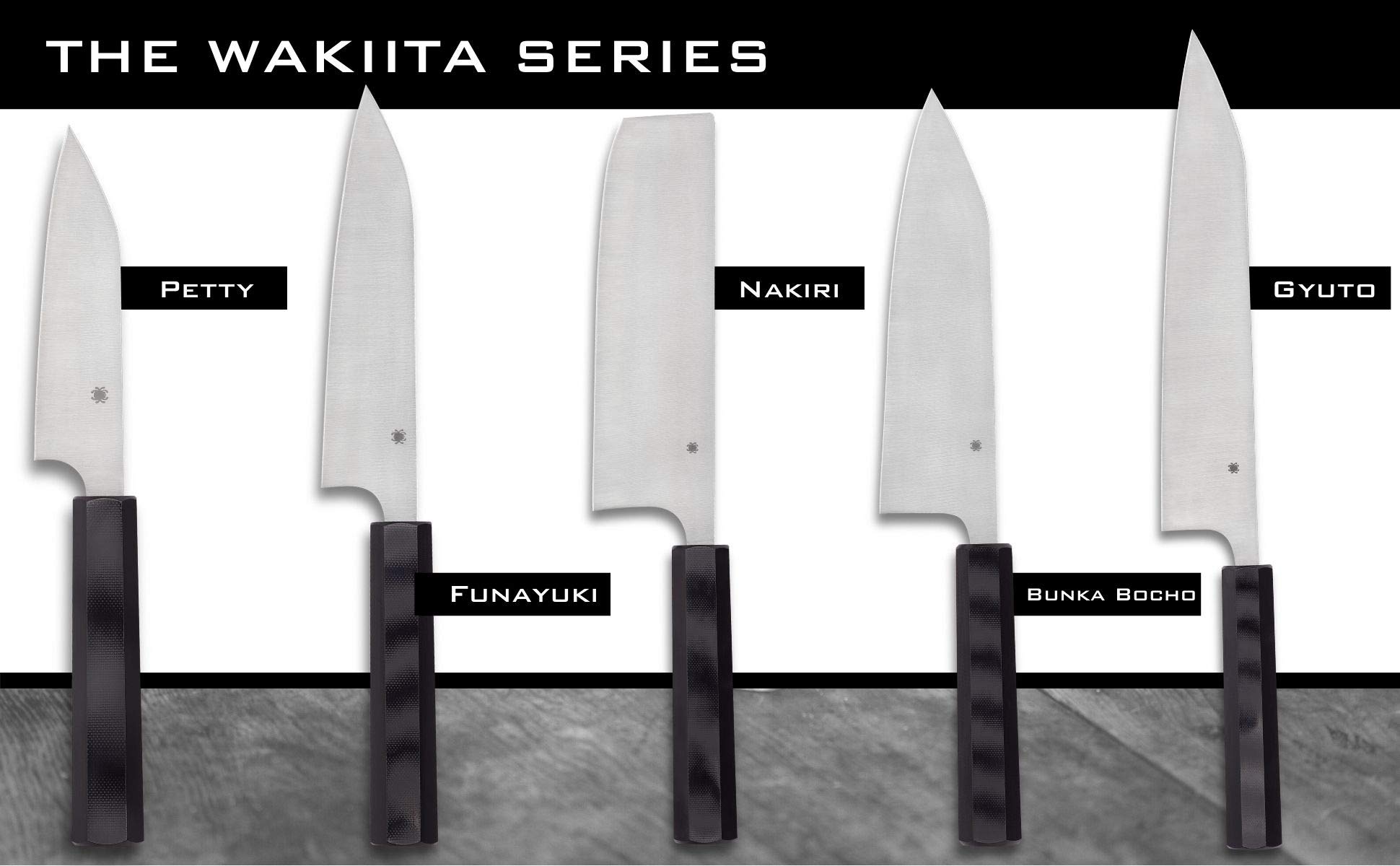 Spyderco Murray Carter Premium Japanese Kitchen Knives - High-Performance Professional Chef Knives for Sushi, Meat Cutting & Precision Cooking | Ideal for Chefs, Home Cooks & Culinary Enthusiasts