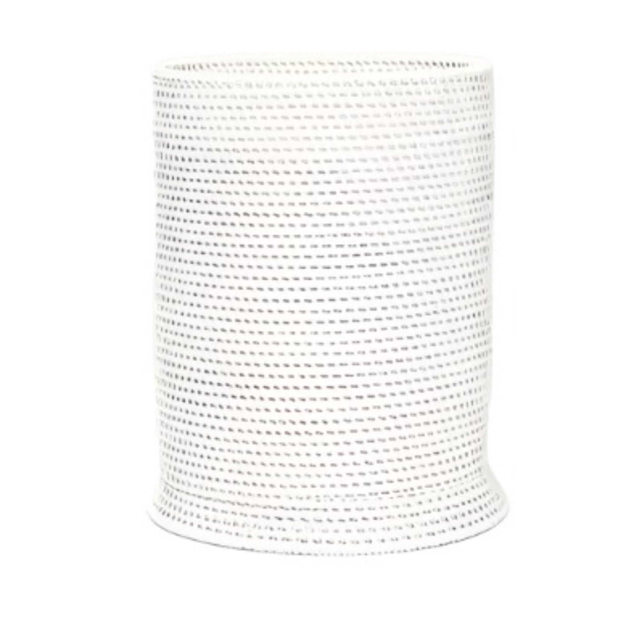 White Dalton Woven Rattan Round Wastebasket with Optional Tissue Box - Stylish Trash Can for Bedroom, Bathroom & Office Decor