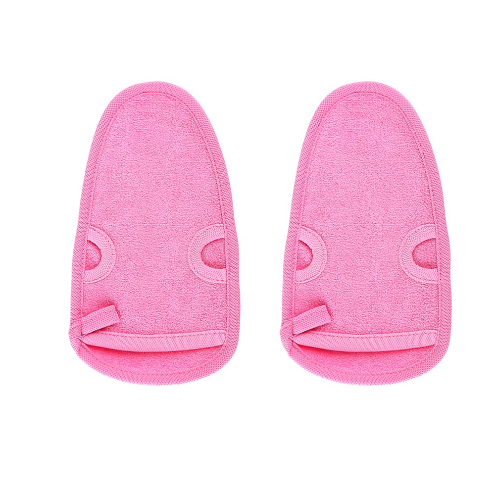 Healifty 2PCS Exfoliating Bath Gloves for Deep Cleansing & Dead Skin Removal - Body Scrub Mittens with Massage Texture for Shower & Spa Use - Perfect for Back Scrubbing & Skin Renewal