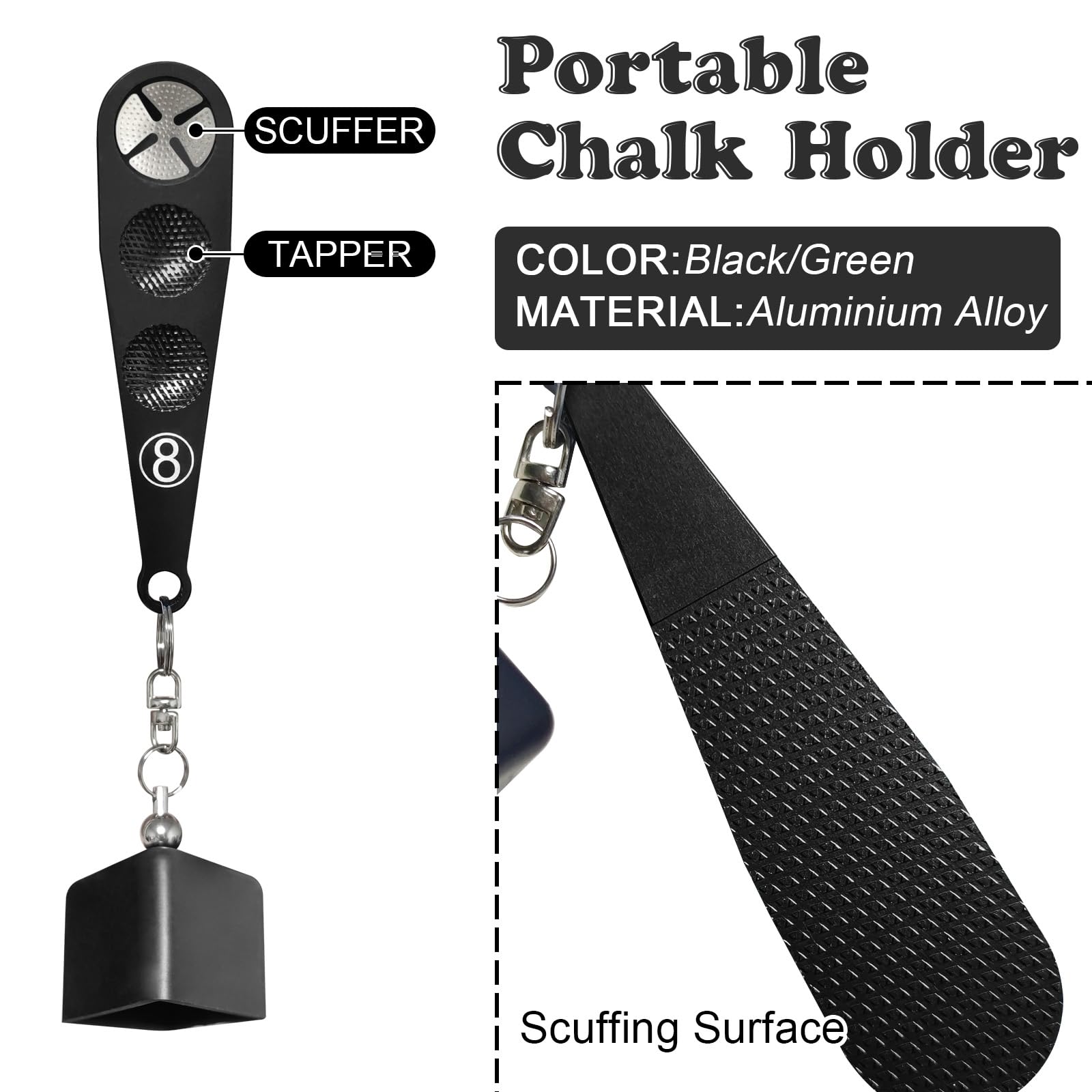 Portable Pool Cue Chalk Holder - Essential Billiards Accessory for Cue Enthusiasts | Durable & Compact Chalk Holder for Pool Sticks | Perfect for Home Game Rooms, Bars & Professional Tournaments