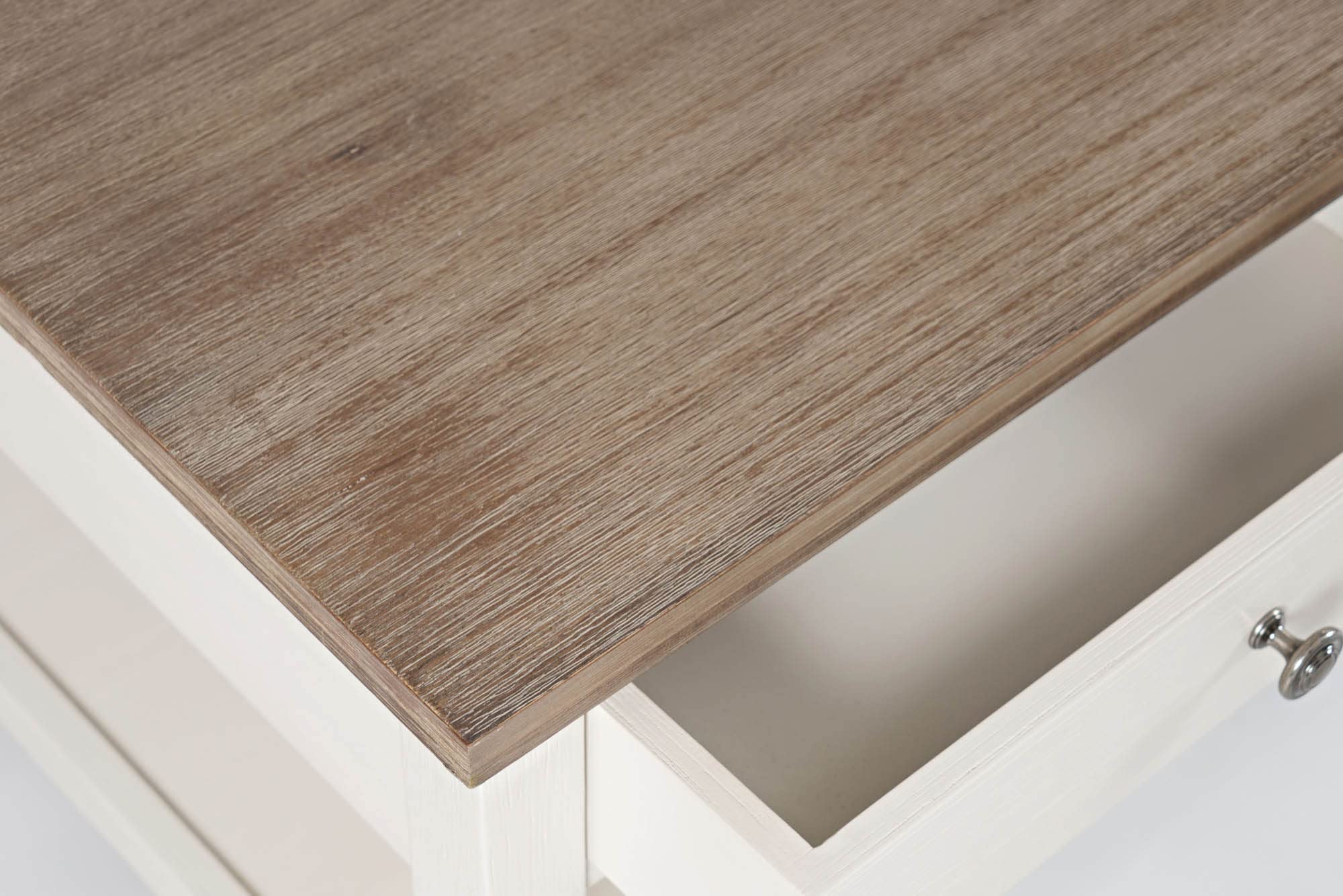 Jofran Inc. Grafton Farms 2-Drawer Coffee Table with Storage - Modern Living Room Furniture for Small Spaces - Perfect for Holding Remote, Books & Magazines