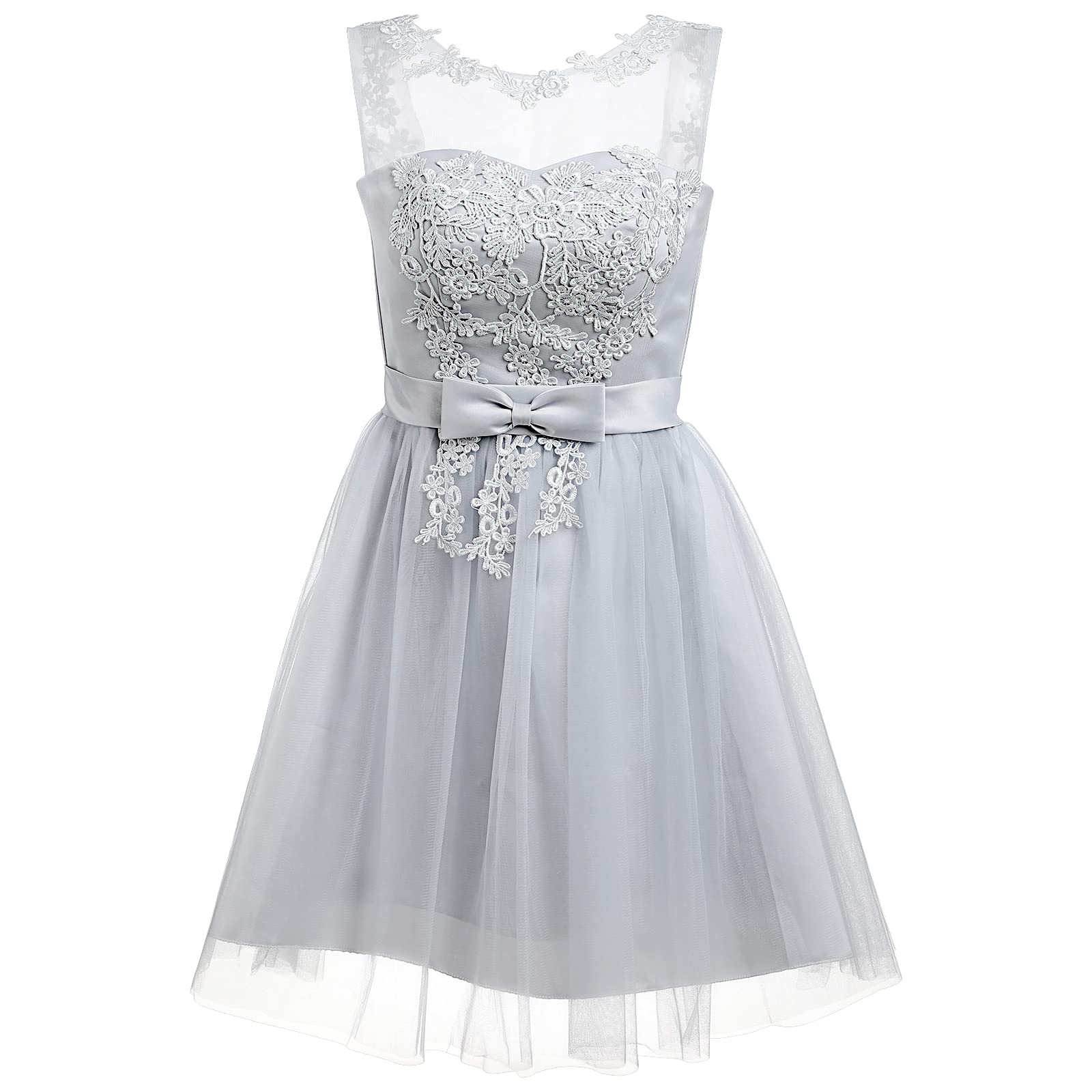 Holibanna Floral Lace Strapless Bridesmaid Dress | Short Prom Evening Gown for Women | Slim Wedding Guest Dress (Plus Size Available) | Perfect for Bridal Showers, Cocktail Parties & Formal Events