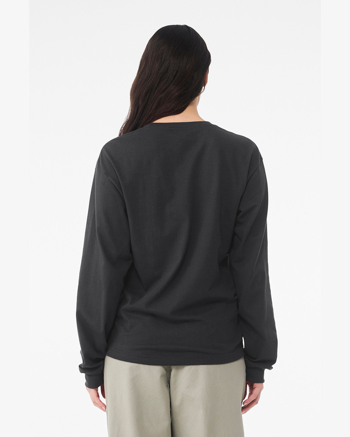 Bella + Canvas 3511 Heavyweight Long Sleeve T-Shirt for Men & Women - 6oz Unisex Crewneck Shirt for Casual Wear, Workout & Layering