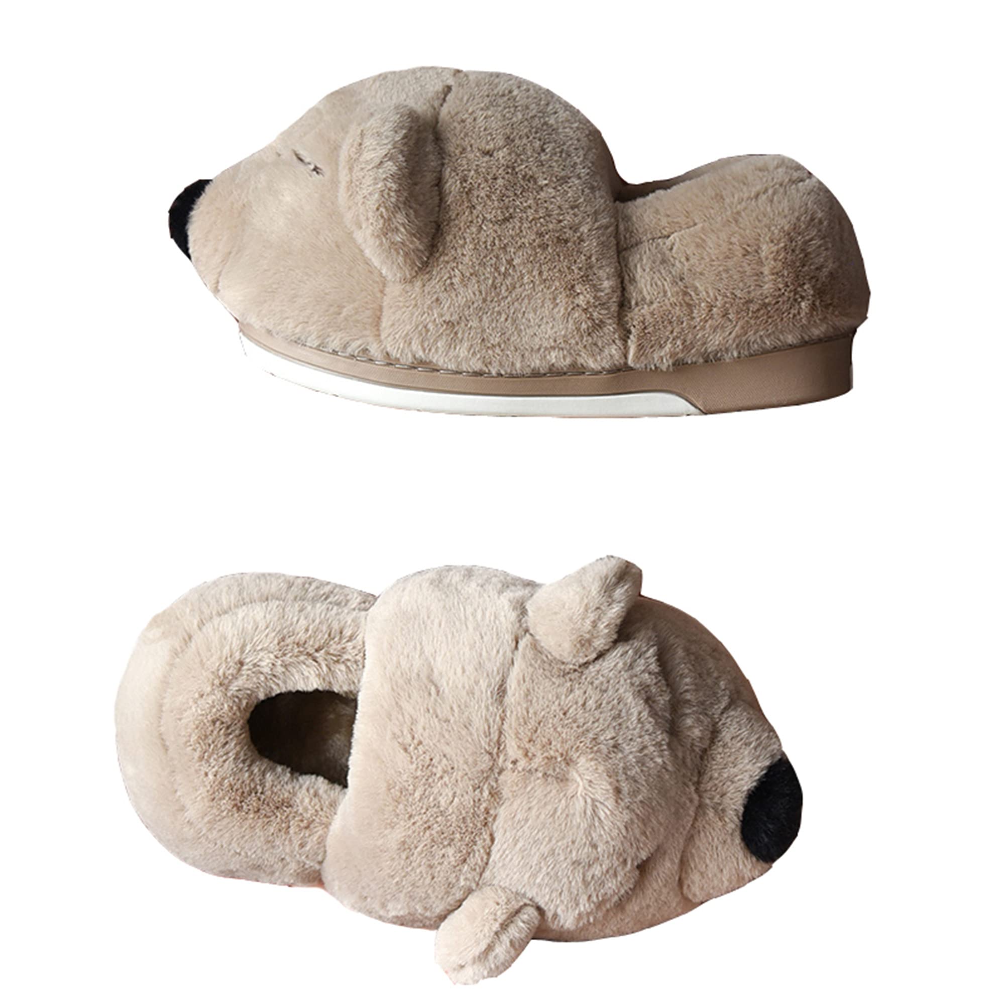LANFIRE Women's Cute Bear Slippers - Animal Themed Cozy Fuzzy House Shoes, Soft Plush Winter Warm Slippers with Cotton Lining for Indoor Comfort | Perfect for Lounging at Home, Gift Giving & Cold Weather Wear