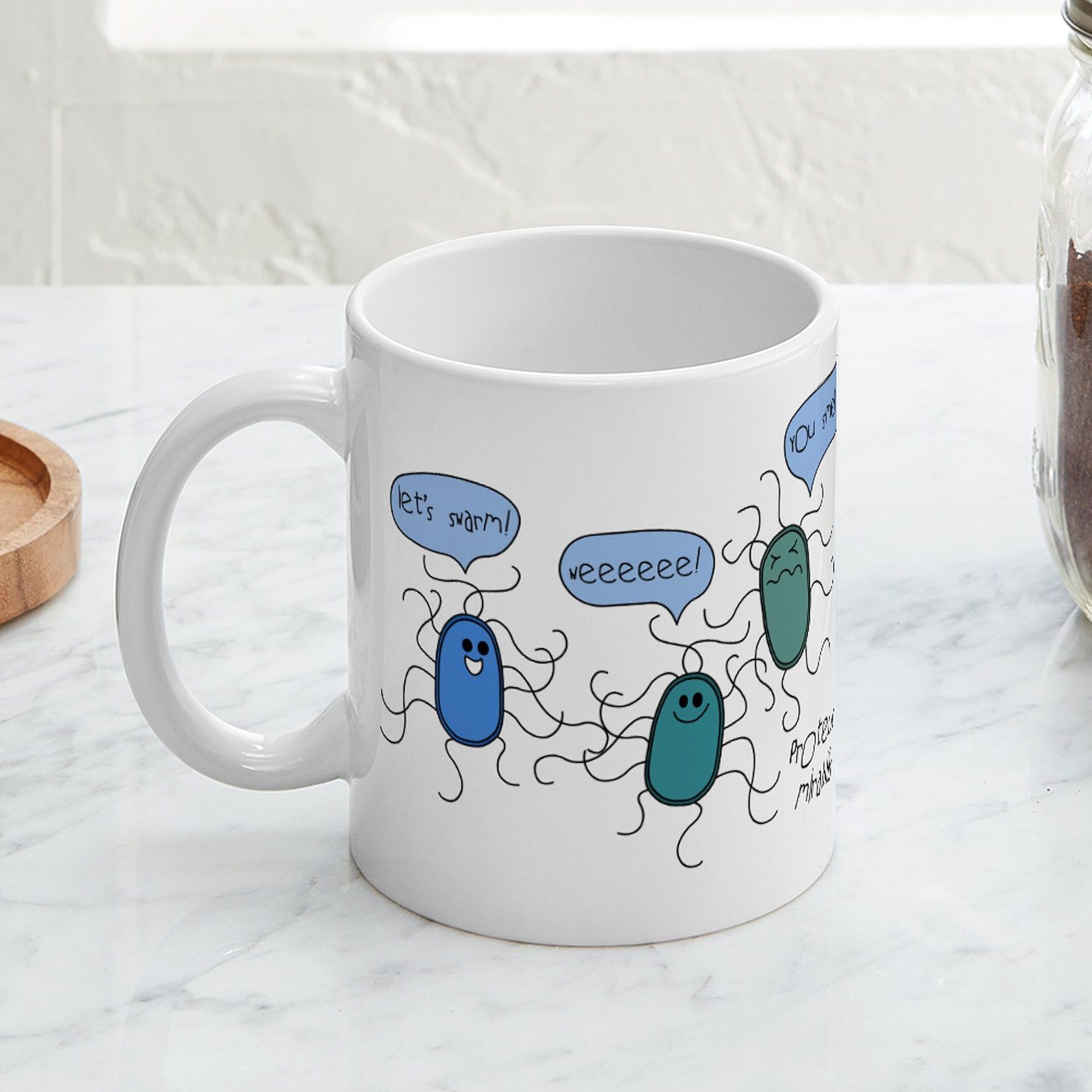 Proteus Mirabilis 11 oz Ceramic Coffee Mug (325 ml) - Unique Science Themed Cup for Coffee, Tea & Hot Drinks - Perfect for Home, Office & Gifts