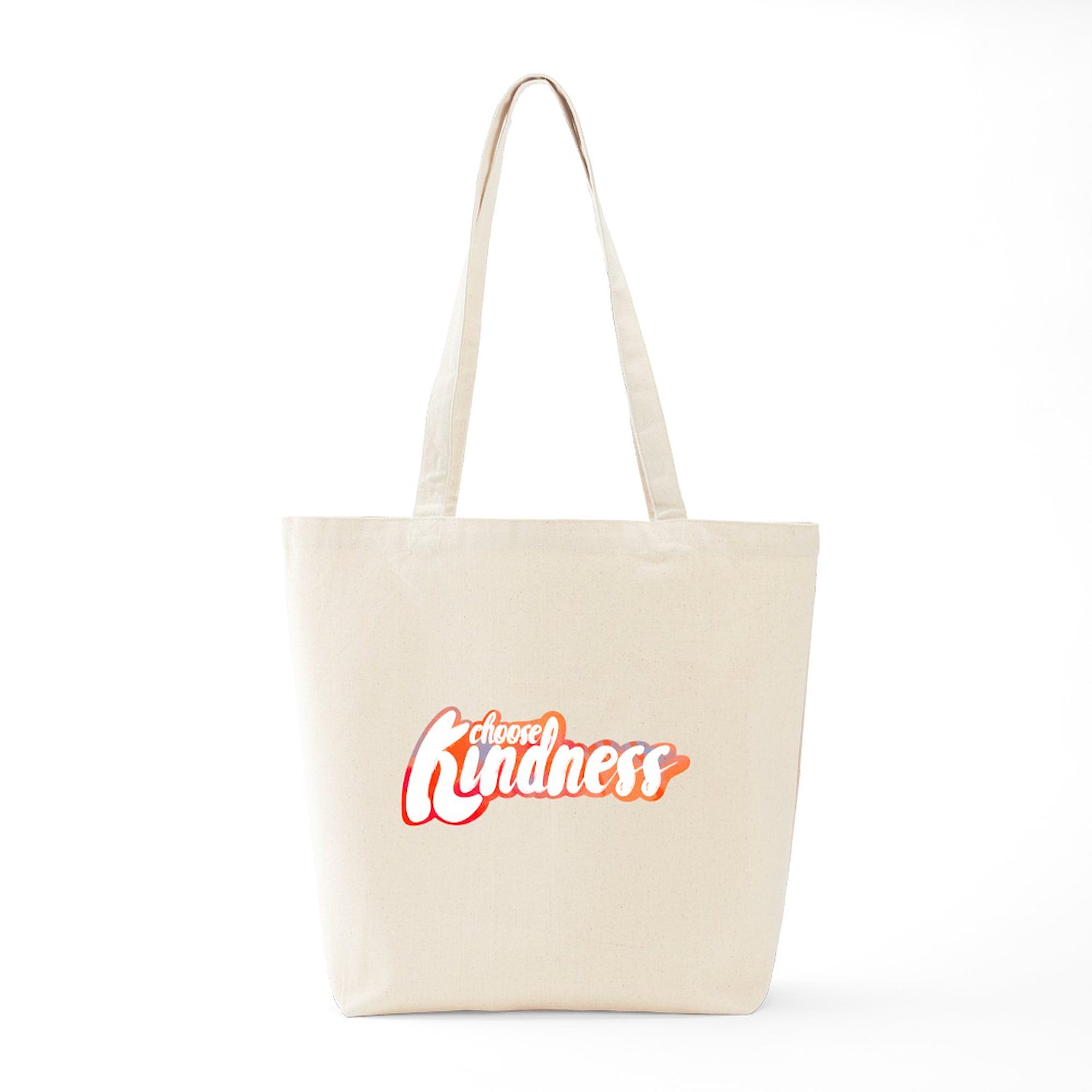 Choose Kindness Natural Canvas Tote Bag - Eco-Friendly Reusable Grocery Shopping Bag for Women & Men - Perfect for Groceries, Beach, Work & Daily Use
