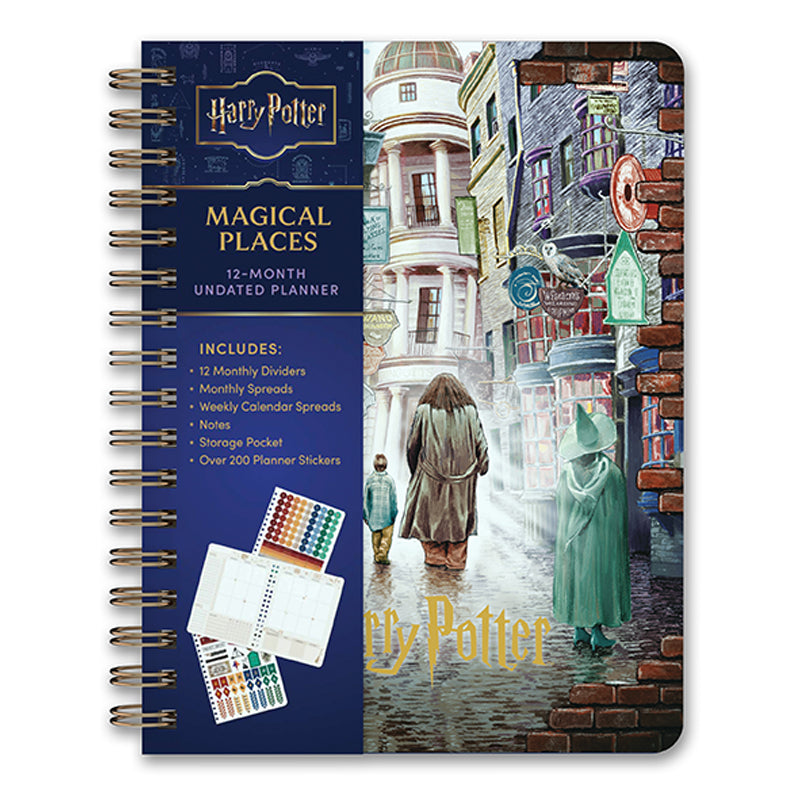 Harry Potter: Magical Places 12-Month Undated Planner - Perfect for School, Work & Gift Giving | Wizarding World Calendar for Planning & Organization