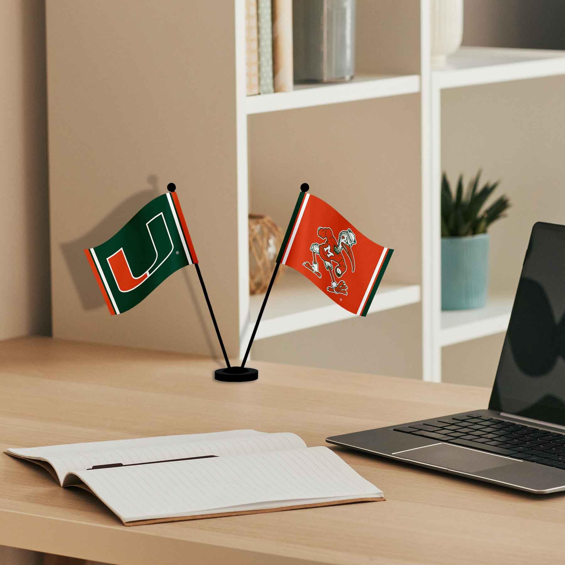 WinCraft Hurricanes Desk & Tabletop Flags - Perfect for Home, Office, and Game Day Decorations
