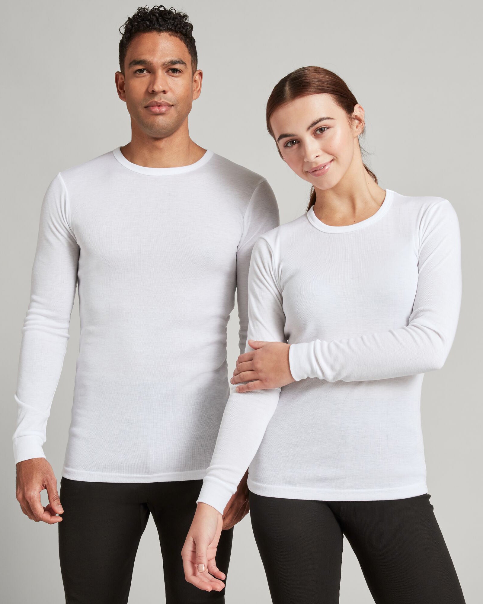 KMDCore Women's Long Sleeve T-Shirt - Soft Cotton Basic Top for Casual Wear (White) | Perfect for Layering, Office & Everyday Outfits