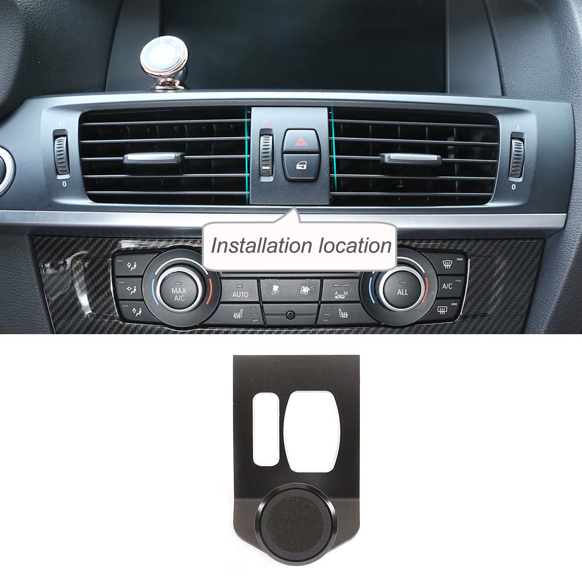 BMW X3 X4 F25 F26 2010-2016 Aluminum Alloy Car Phone Mount - 3 Colors (Black) - Universal Air Vent Phone Holder for Navigation & Hands-Free Driving - Perfect for Road Trips & Daily Commutes