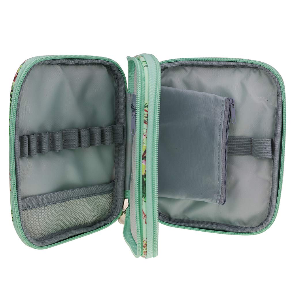 Crochet Hook Case with Zipper - Portable Travel Pouch for Knitting Needles & Crochet Accessories - Perfect for Crafters, Yarn Storage & On-the-Go Projects
