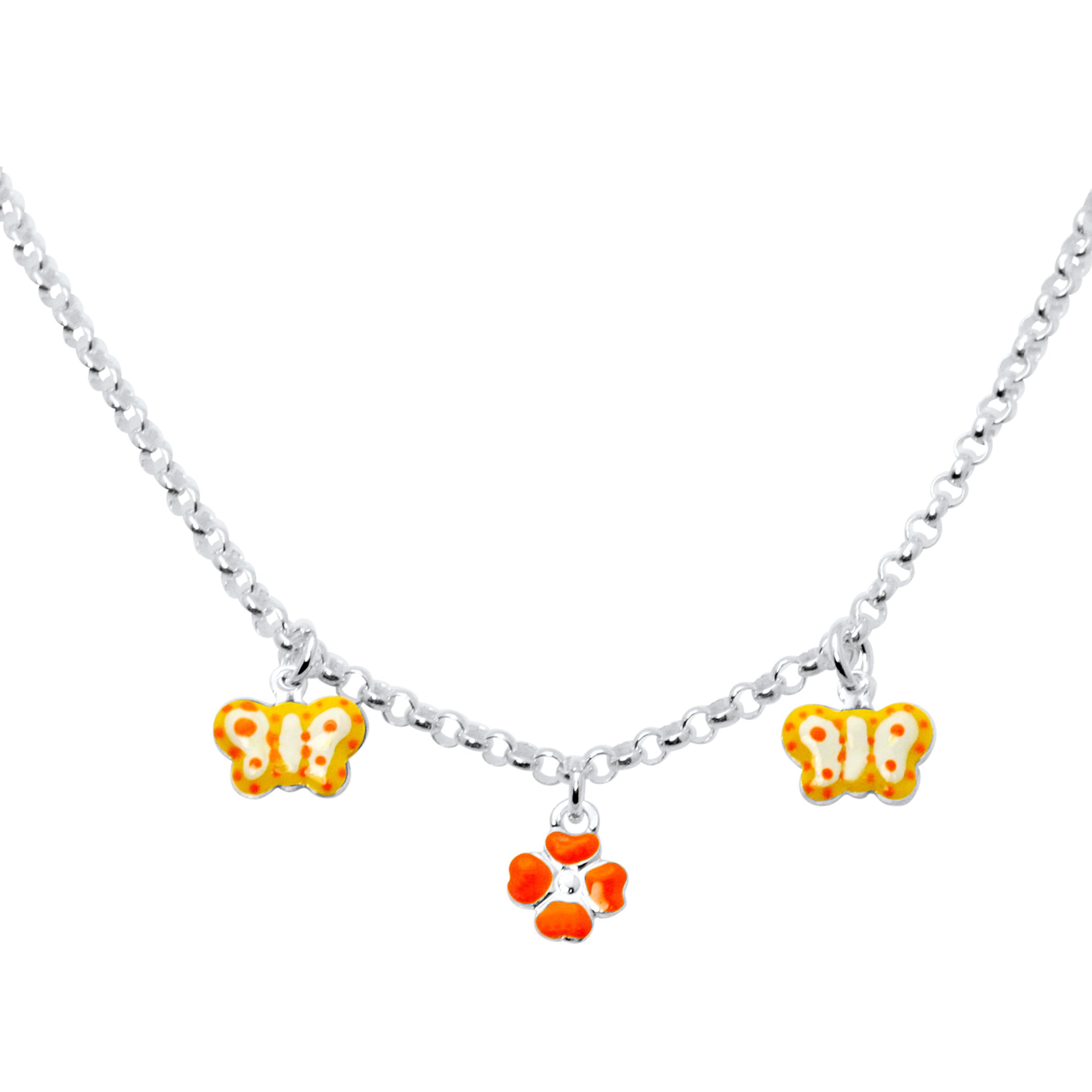 925 Sterling Silver Kids Unicorn Necklace with Enamel Charm - Dainty Italian Jewelry for Girls Birthday Gifts & First Communion