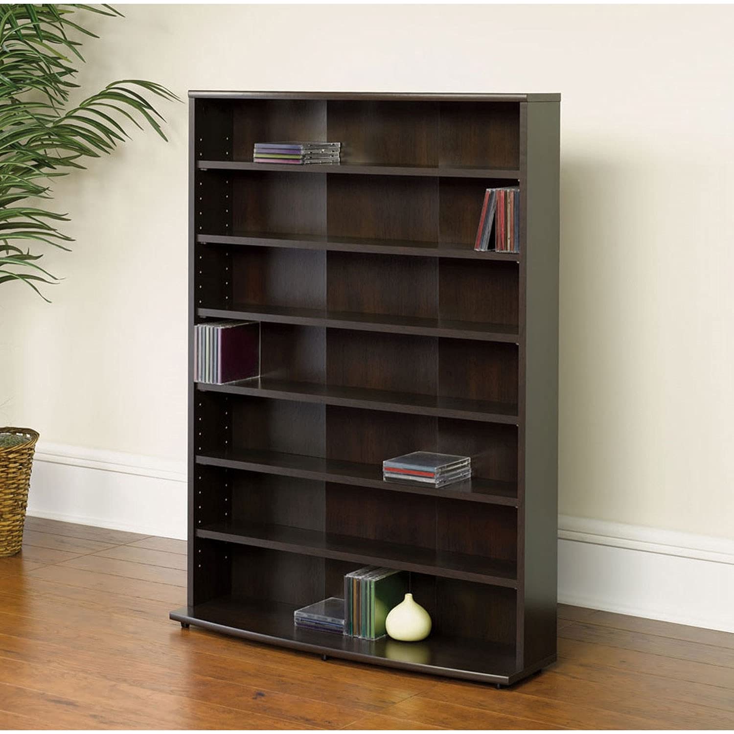 6-Shelf Bookcase - Sturdy Wooden Bookshelf for Home & Office Storage - Perfect for Living Room, Bedroom, or Study Organization