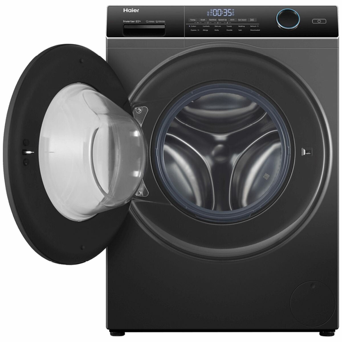 Haier 500 Series 8.5kg Front Load Washing Machine - Energy Efficient, Quiet Operation, Dark Grey (HWF85ANB1) - Perfect for Apartments & Small Homes