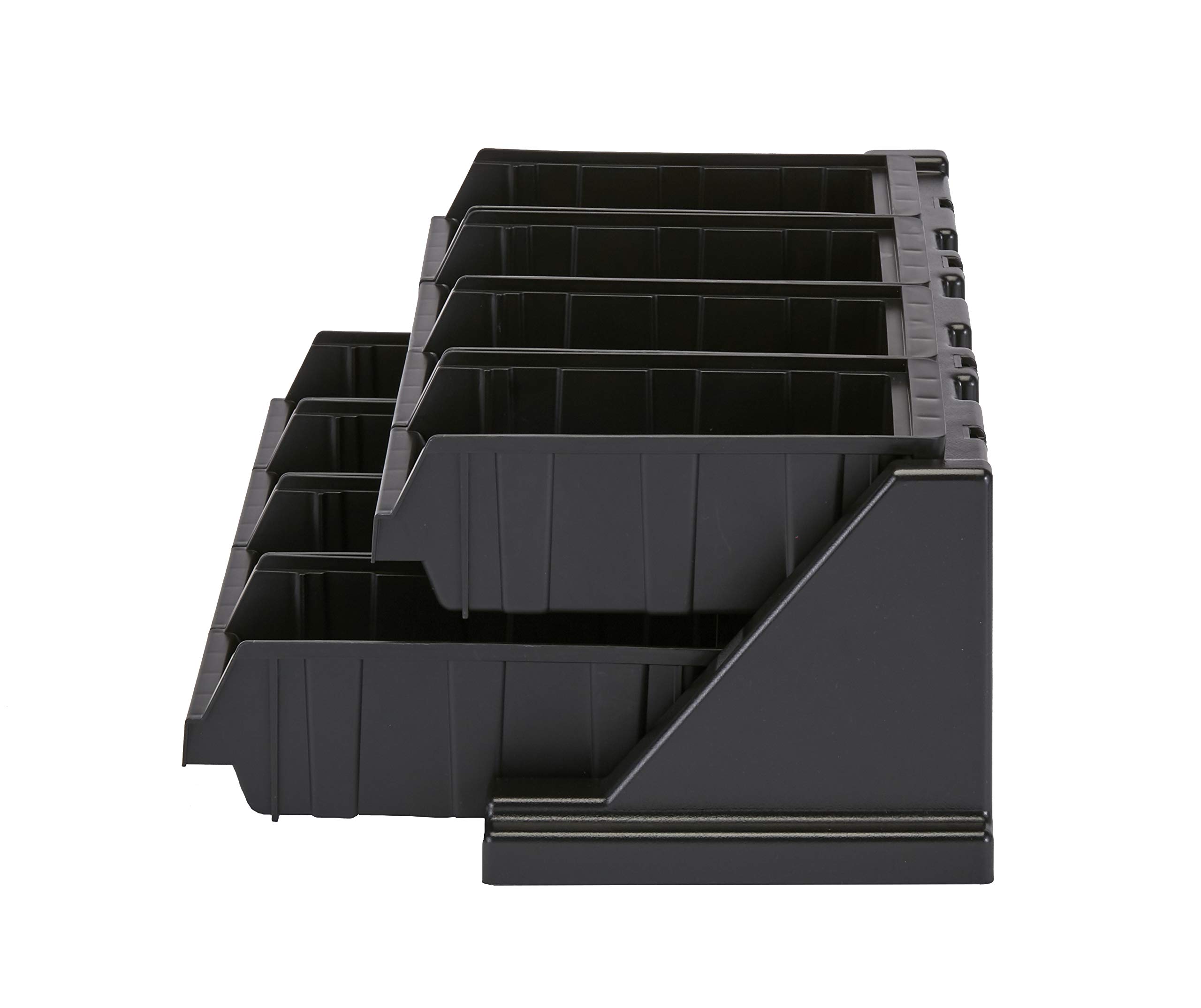 Cambro Versa Self Serve Condiment Bin - 8 Compartment Storage Organizer for Food & Coffee Condiments (Black) | Perfect for Restaurants, Cafes & Buffet Stations