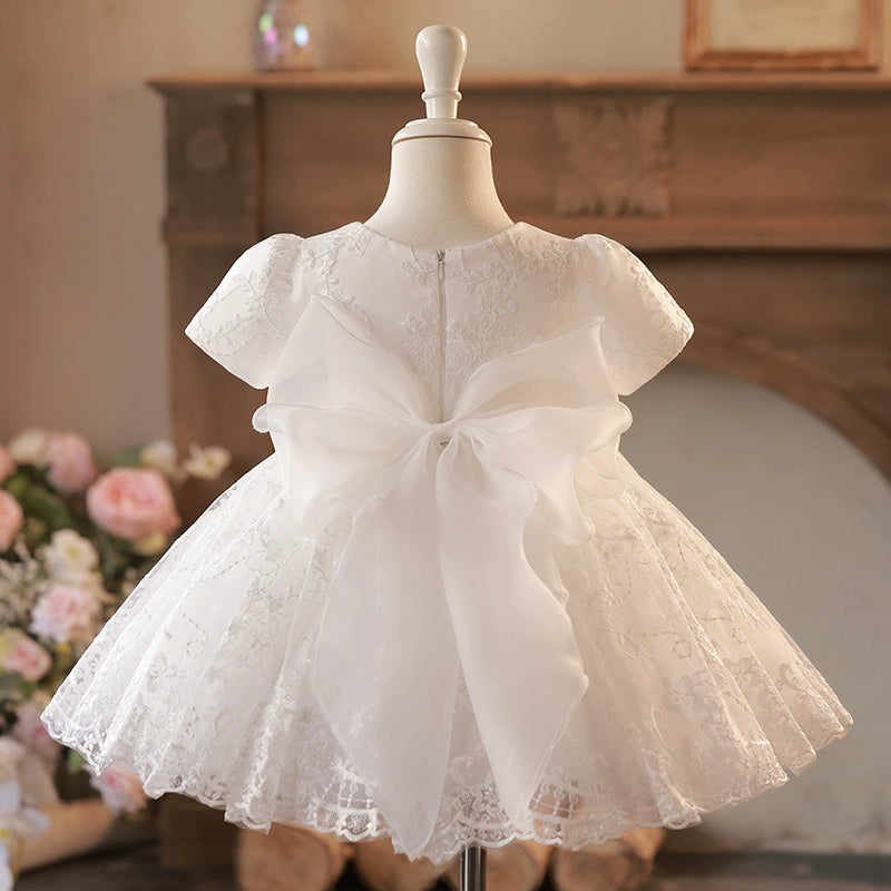 Beautiful Baby Girl Baptism Dress - Lace Christening Gown for Flower Girls & First Communion - Perfect for Church Ceremonies, Weddings & Special Occasions